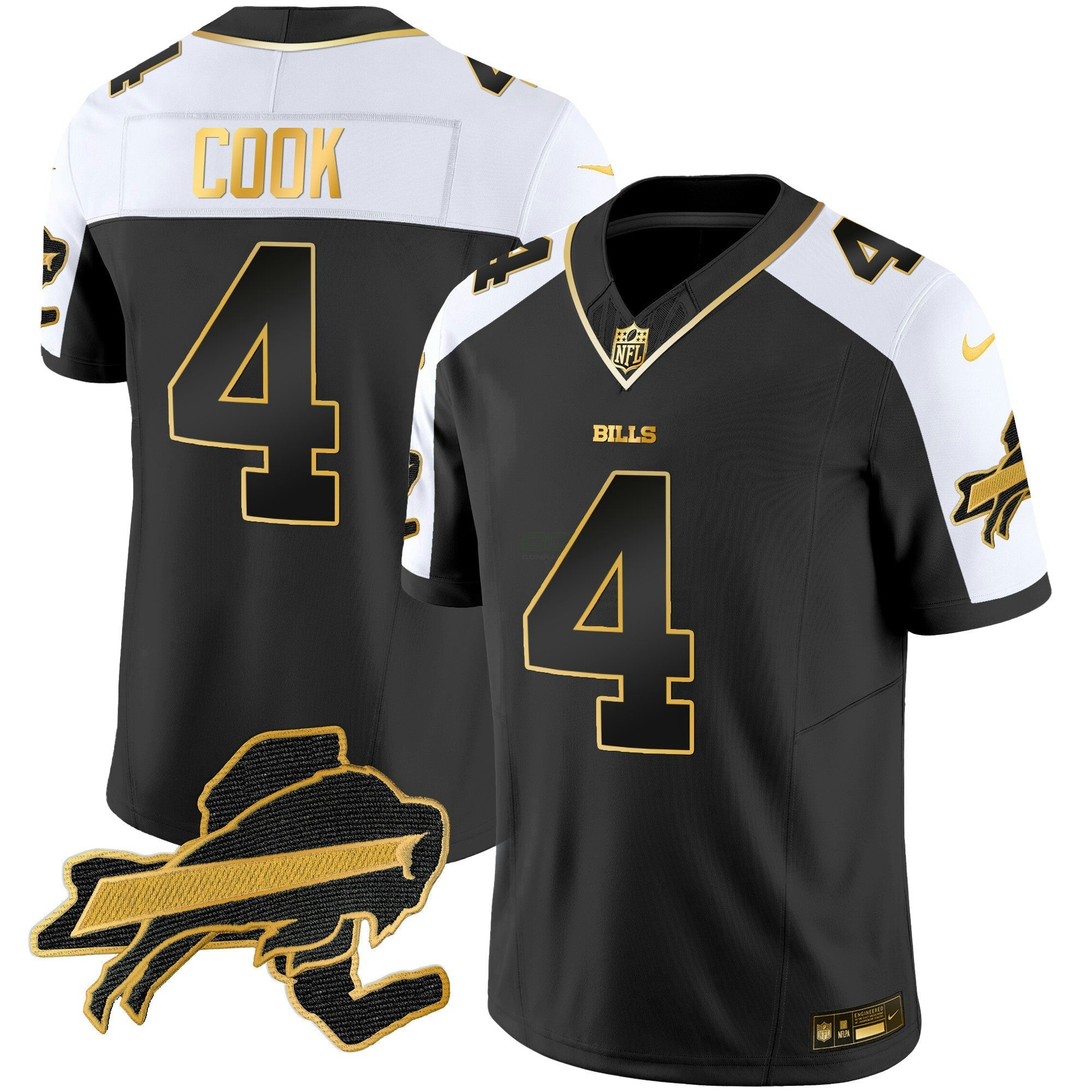 Camisa NFL Men’s New York Patch Dourada Vapor Limited Jersey