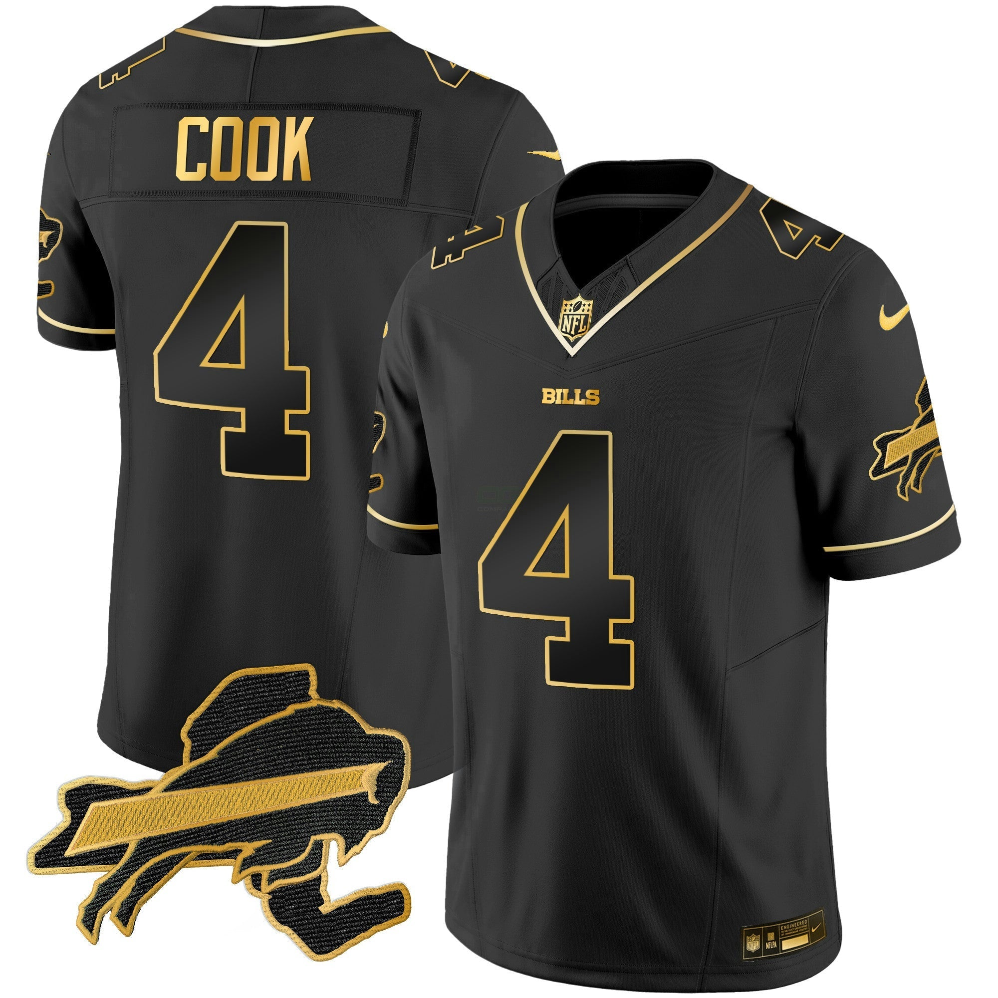 Camisa NFL Men’s New York Patch Dourada Vapor Limited Jersey