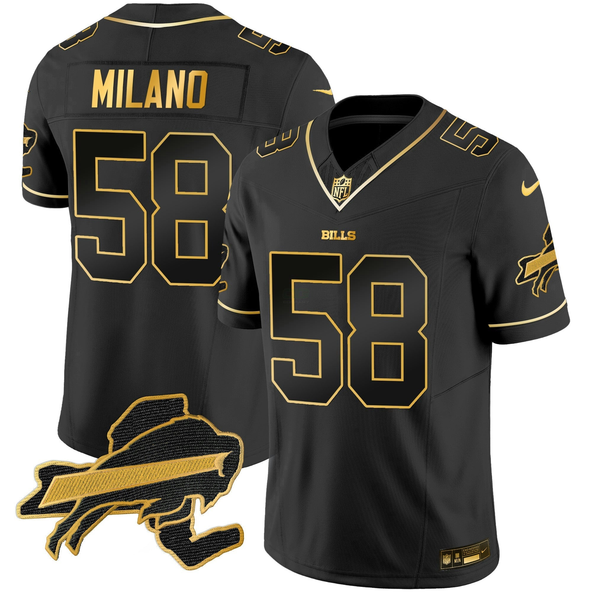Camisa NFL Men’s New York Patch Dourada Vapor Limited Jersey