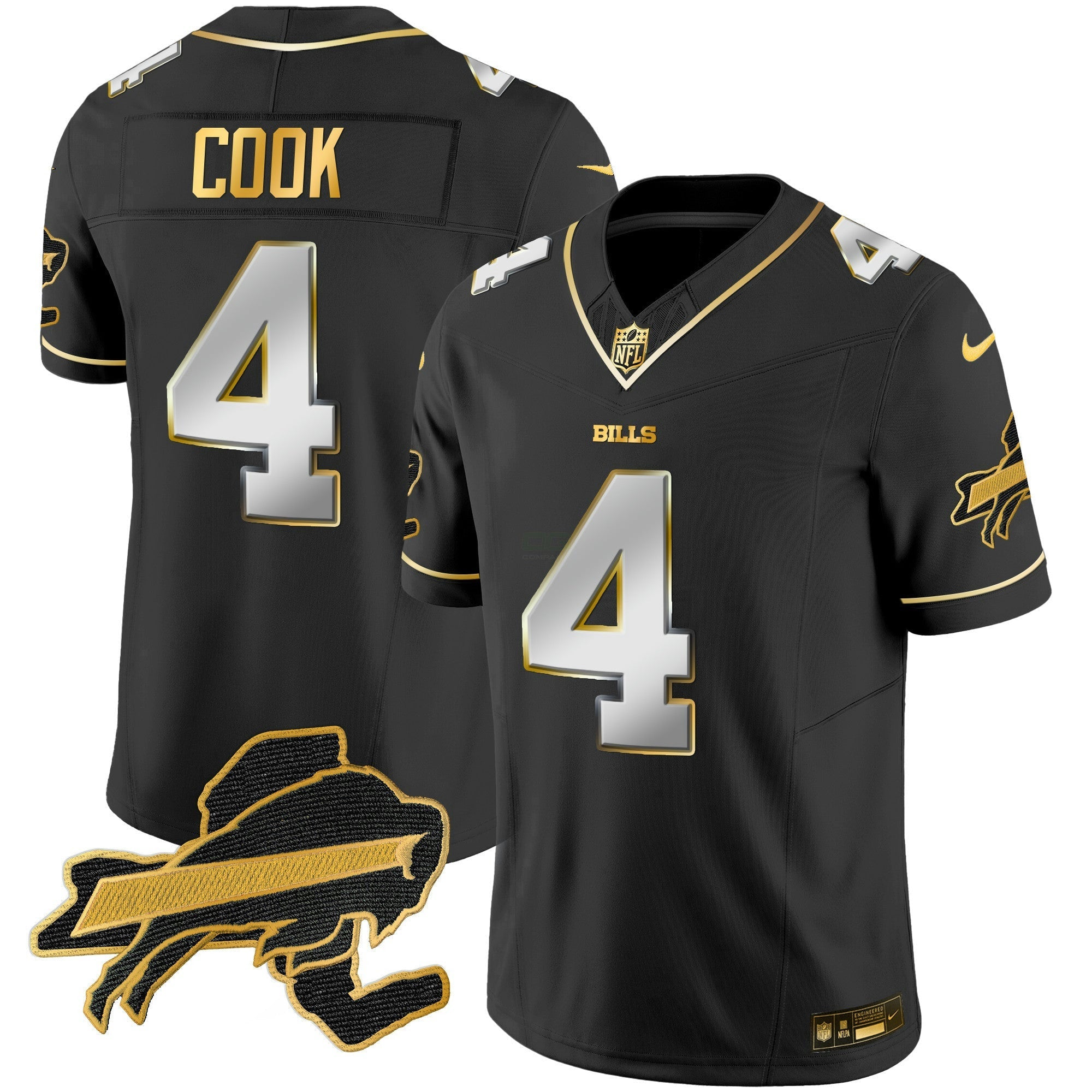 Camisa NFL Men’s New York Patch Dourada Vapor Limited Jersey