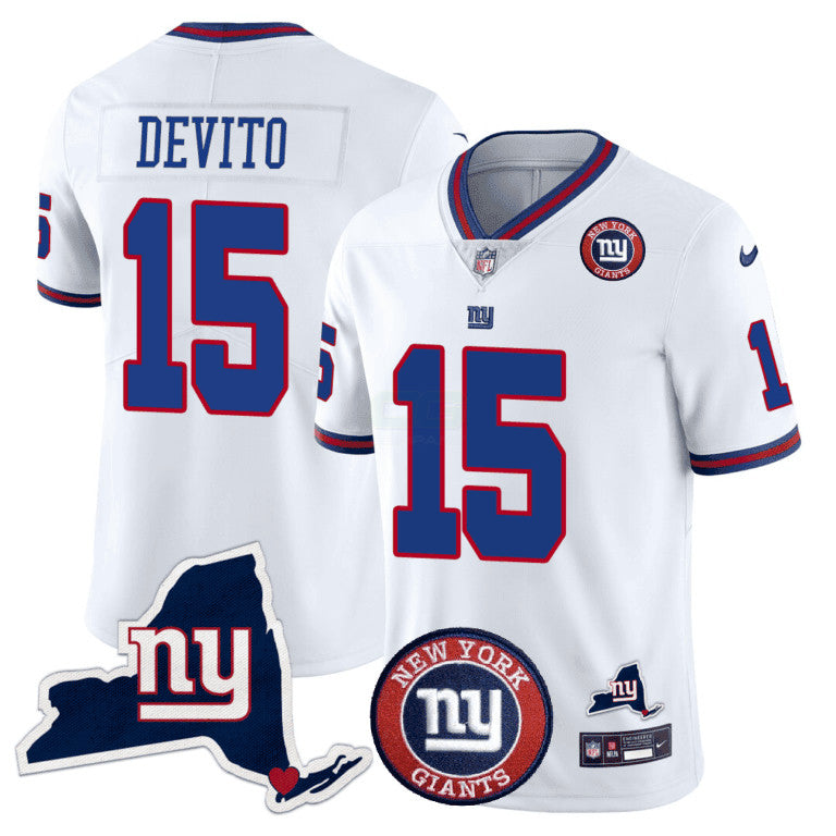 Camisa NFL Men’s New York State & Logo Patch Limited Jersey