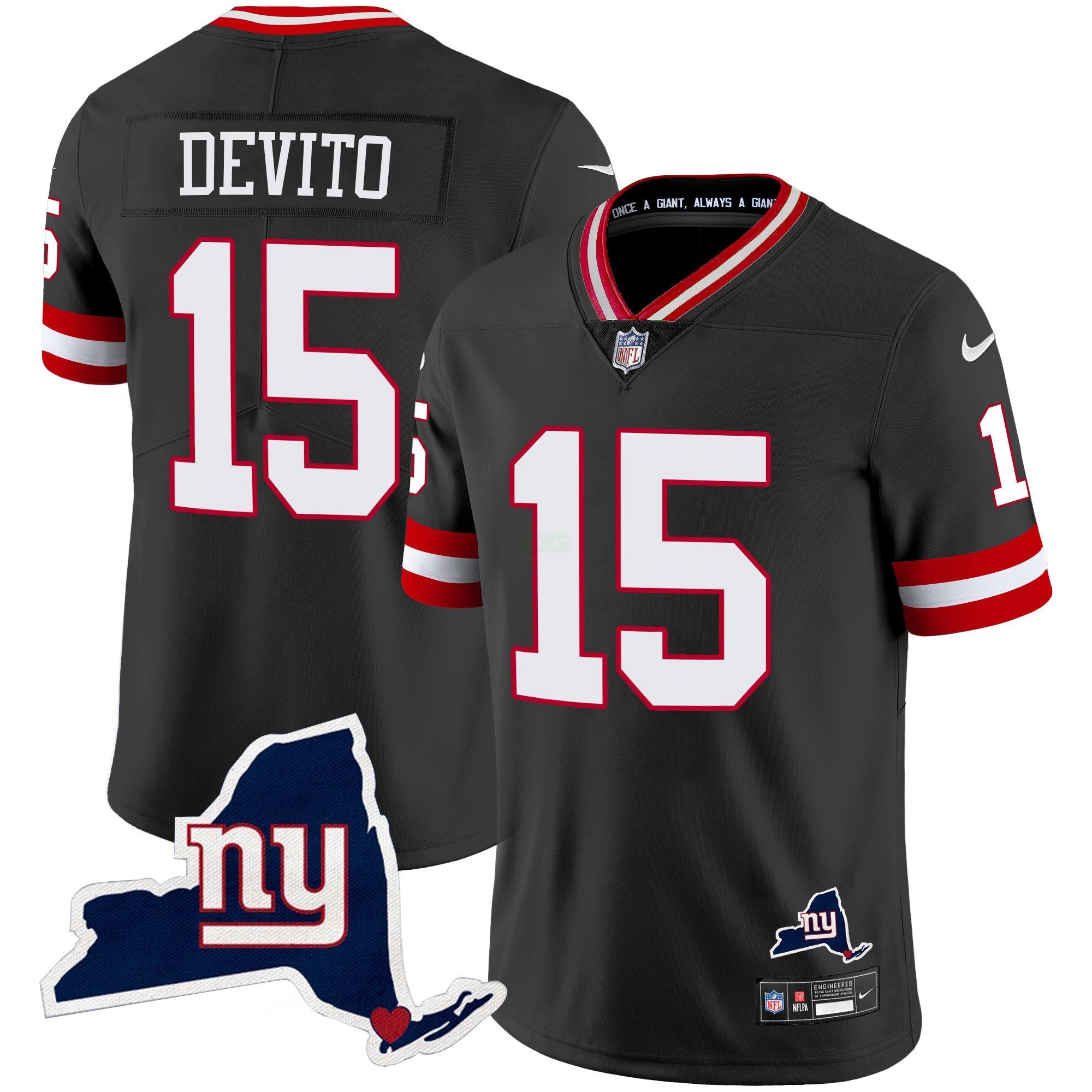Camisa NFL Men’s New York State Map Patch Limited Jersey