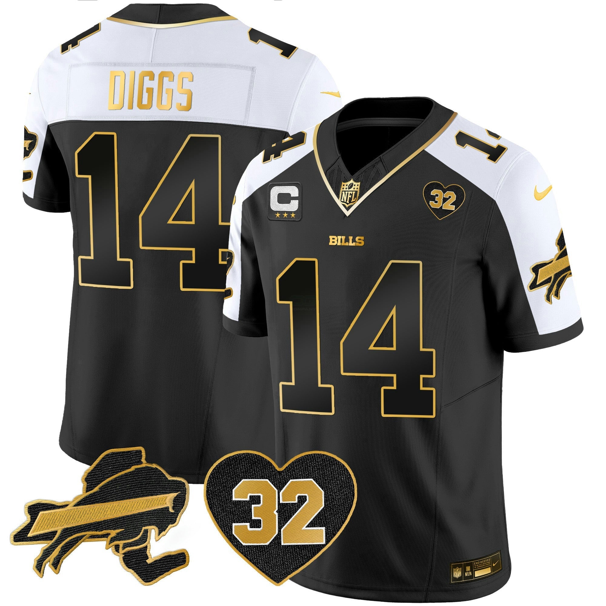 Camisa NFL Men’s O.J. Simpson Patch Dourada Vapor Limited Jersey