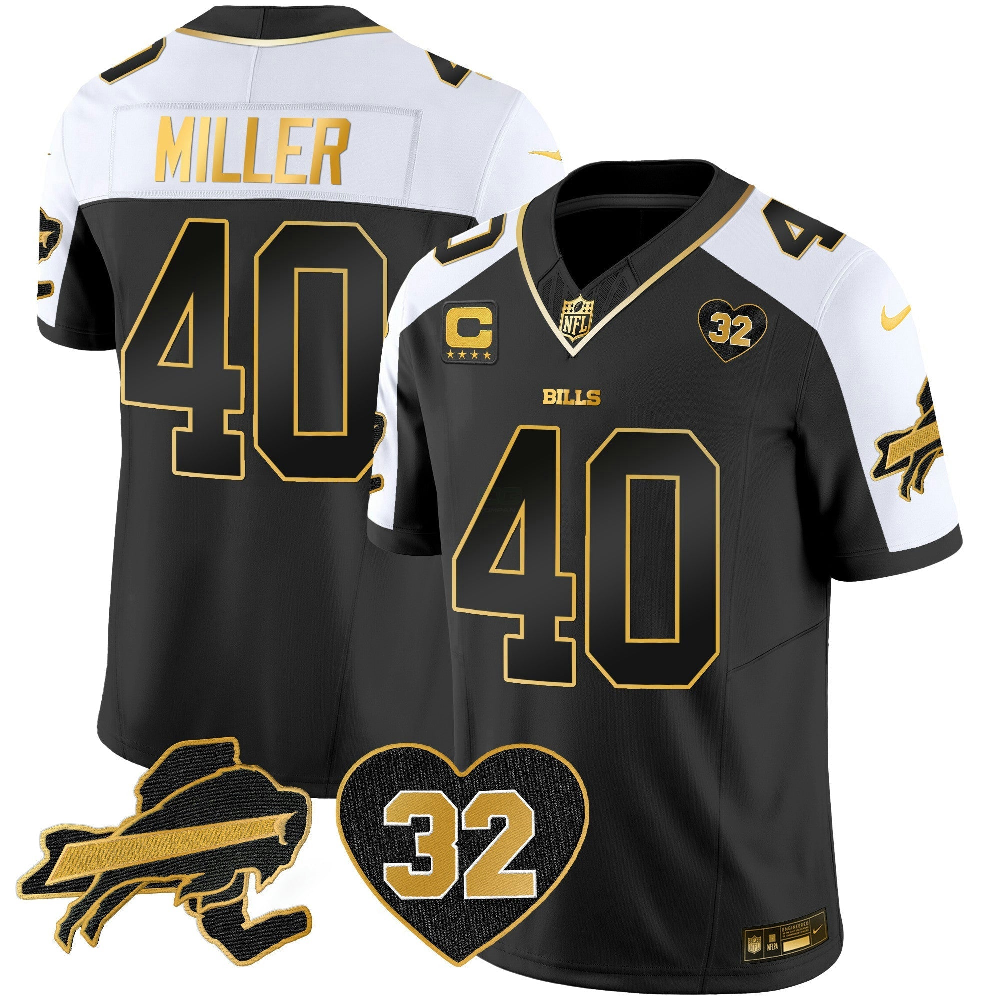 Camisa NFL Men’s O.J. Simpson Patch Dourada Vapor Limited Jersey