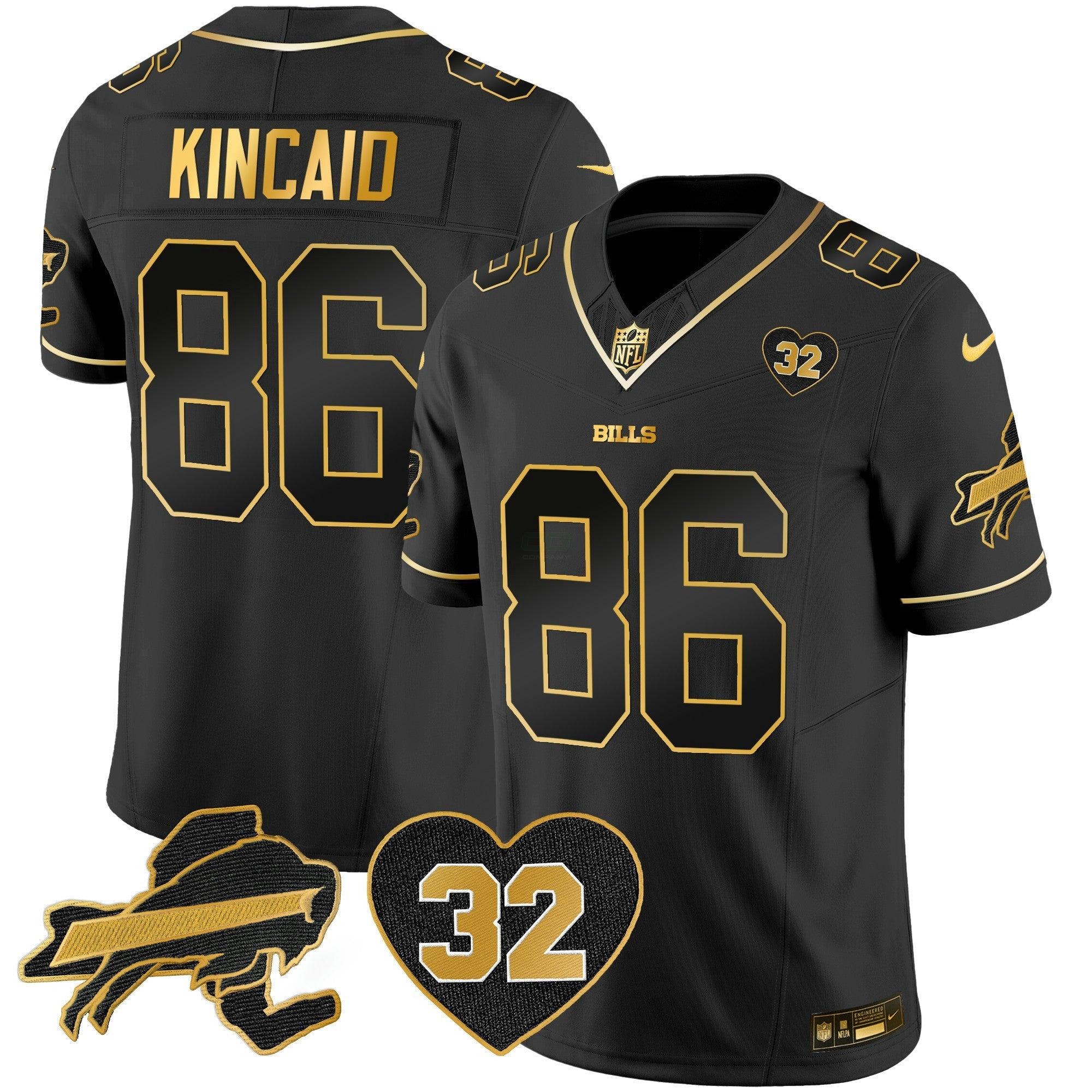 Camisa NFL Men’s O.J. Simpson Patch Dourada Vapor Limited Jersey