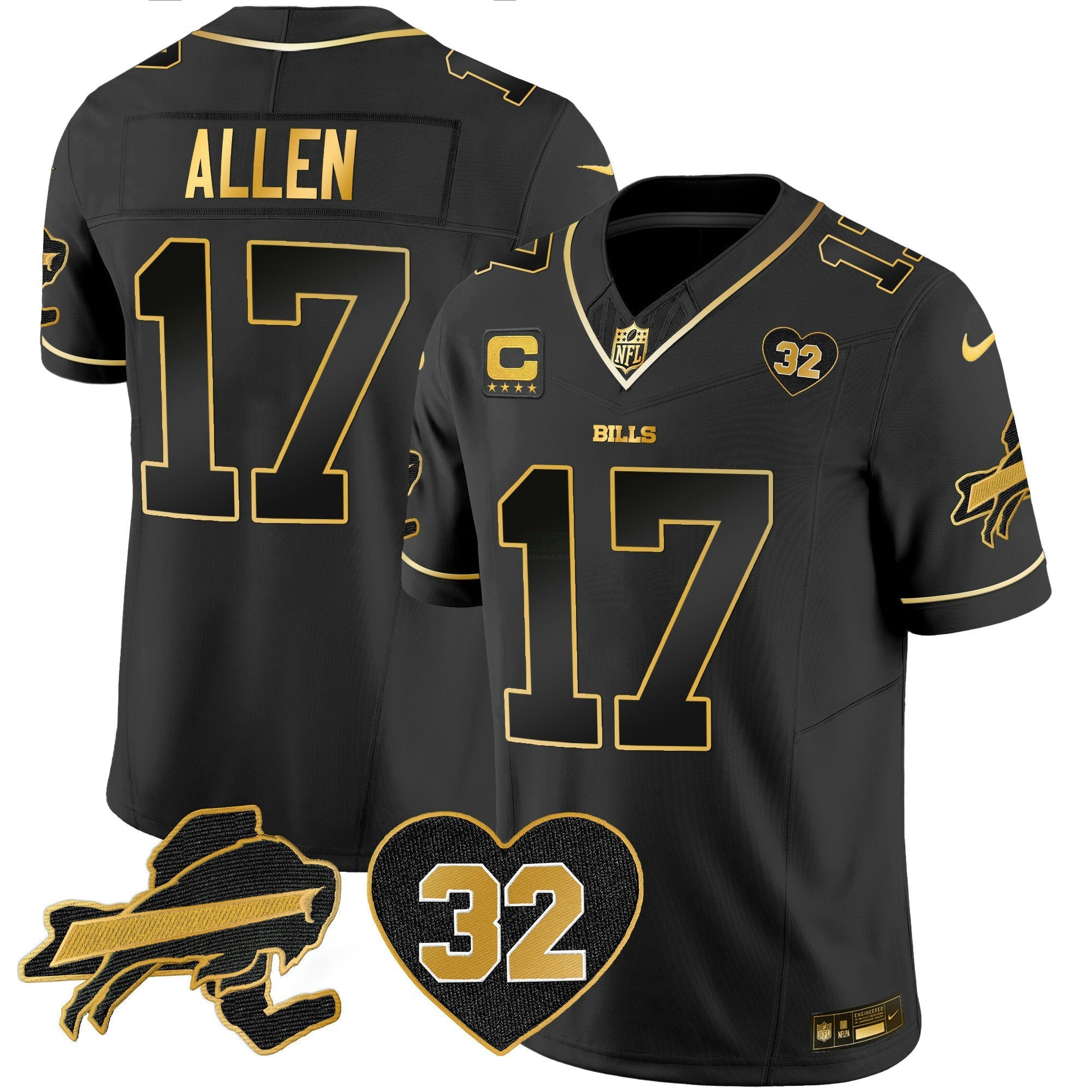 Camisa NFL Men’s O.J. Simpson Patch Dourada Vapor Limited Jersey