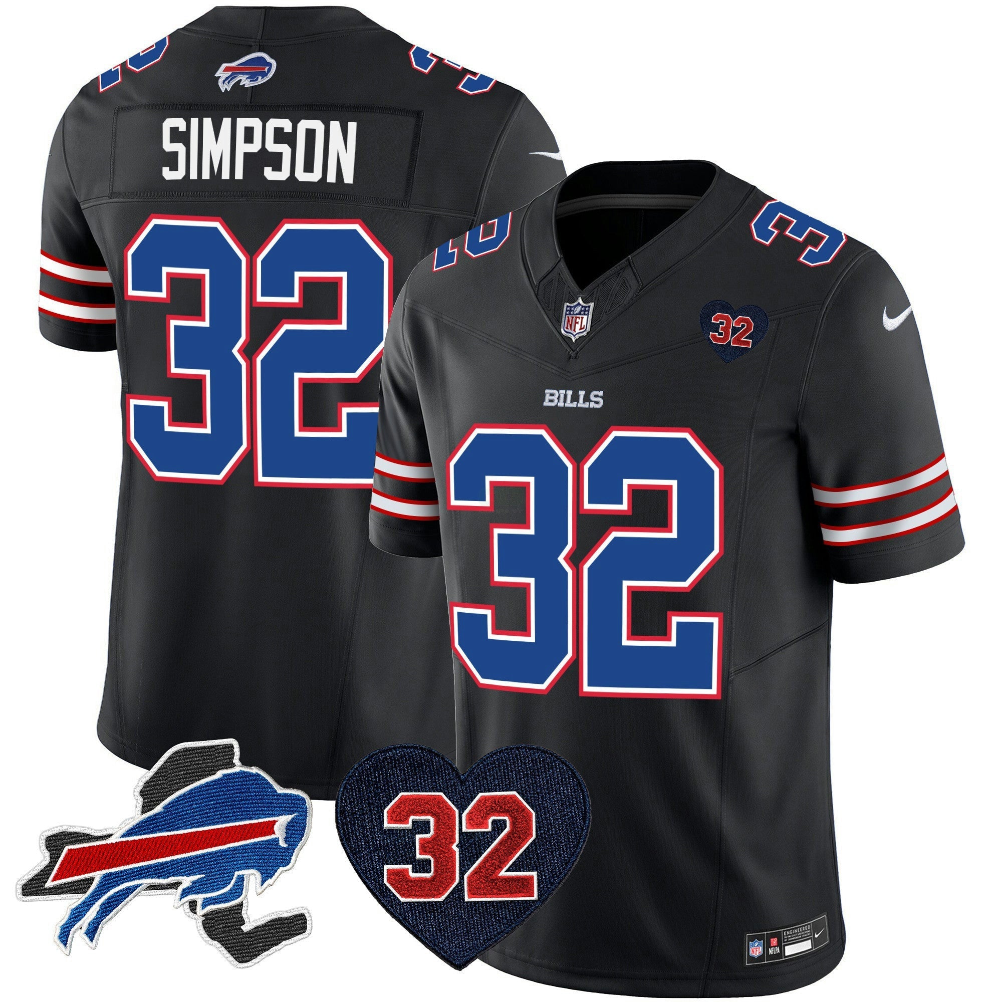 Camisa NFL Men’s O.J. Simpson Patch Vapor Limited Jersey