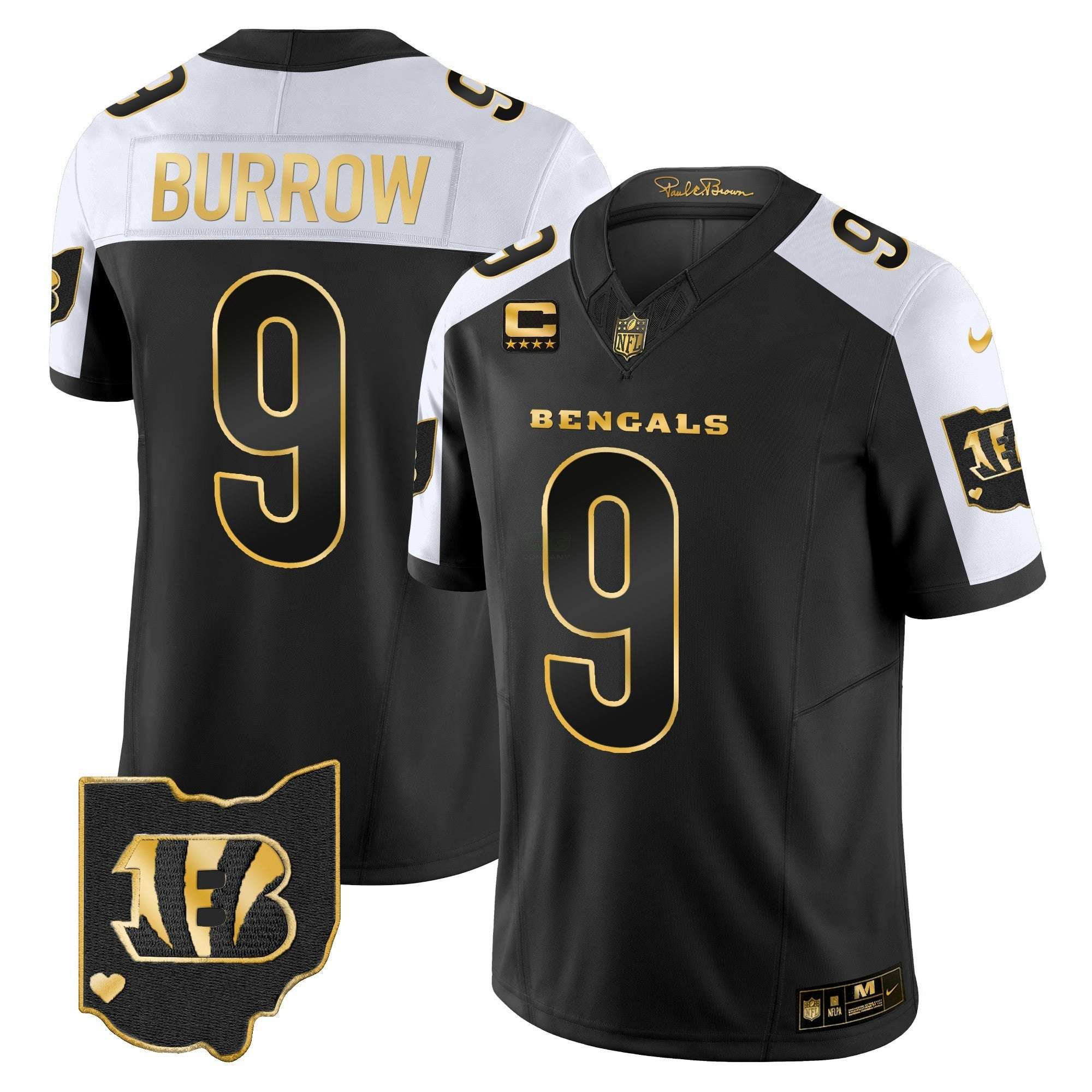 Camisa NFL Men’s Ohio Patch Dourada Vapor Limited Jersey