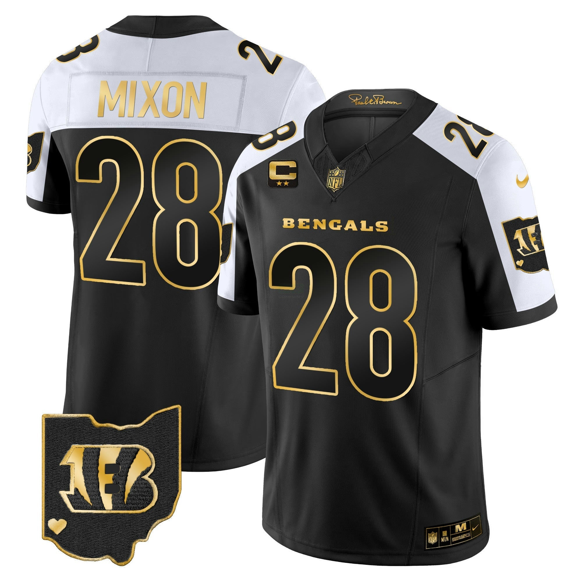 Camisa NFL Men’s Ohio Patch Dourada Vapor Limited Jersey