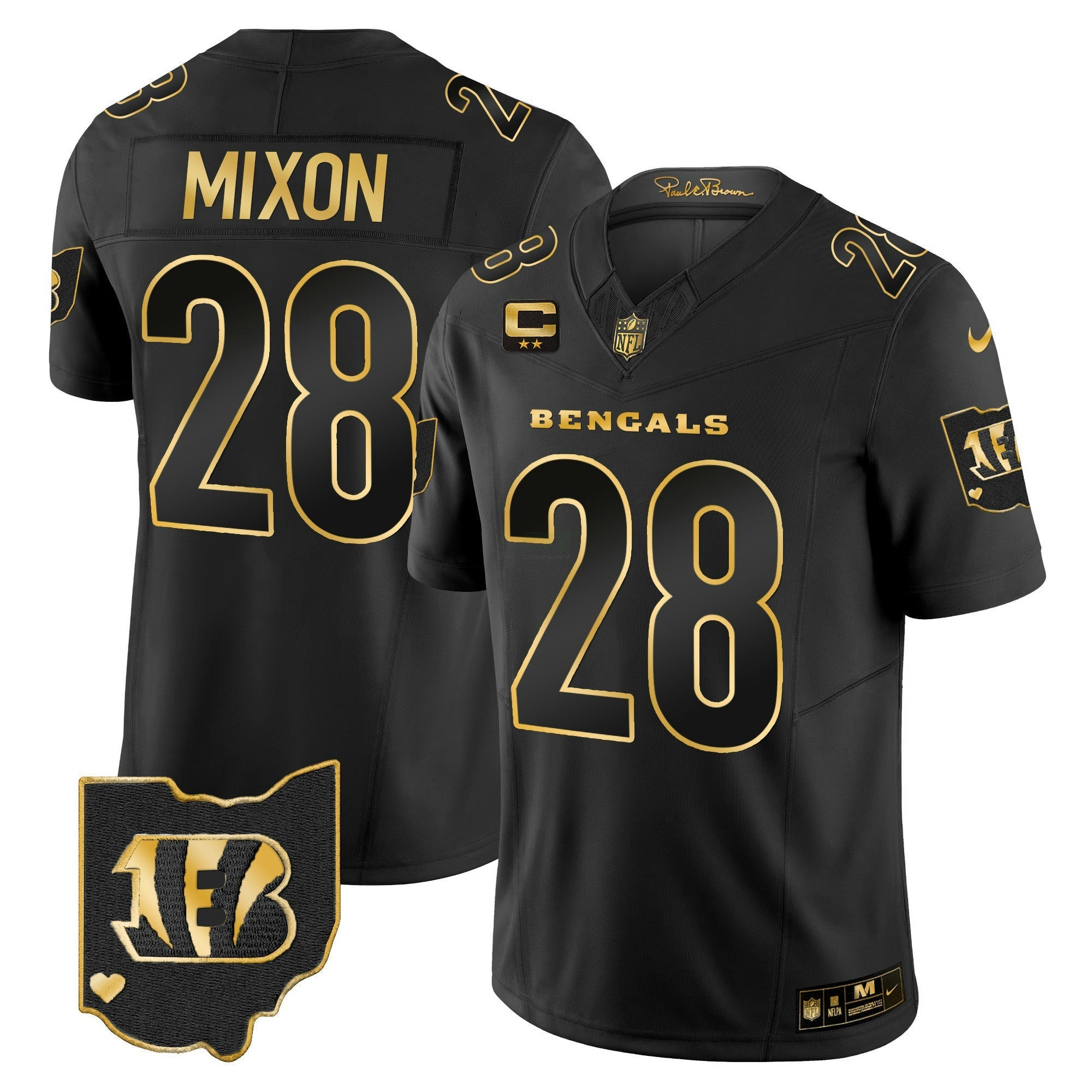 Camisa NFL Men’s Ohio Patch Dourada Vapor Limited Jersey