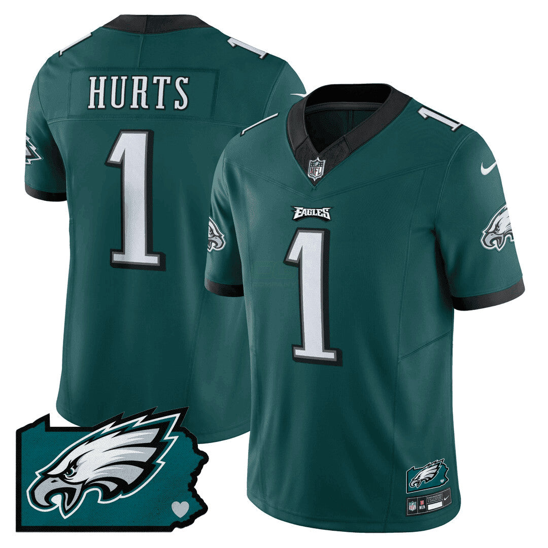 Camisa NFL Men’s Philadelphia Pennsylvania State Map Patch Jersey