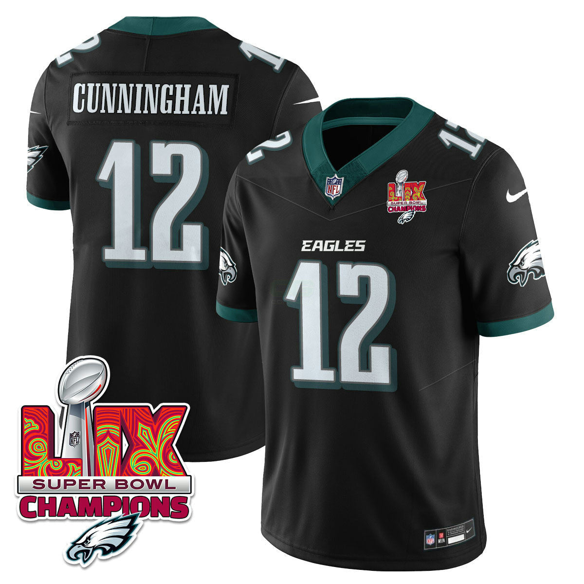 Camisa NFL Men’s Philadelphia Super Bowl LIX Champions Vapor Limited Jersey