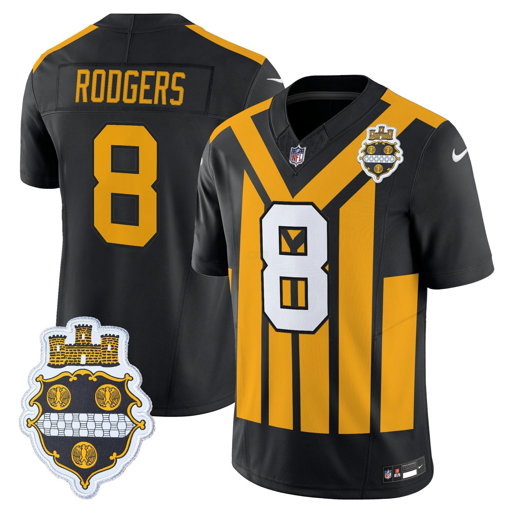 Camisa NFL Men’s Pittsburgh 1933 Patch Throwback Vapor Limited Jersey
