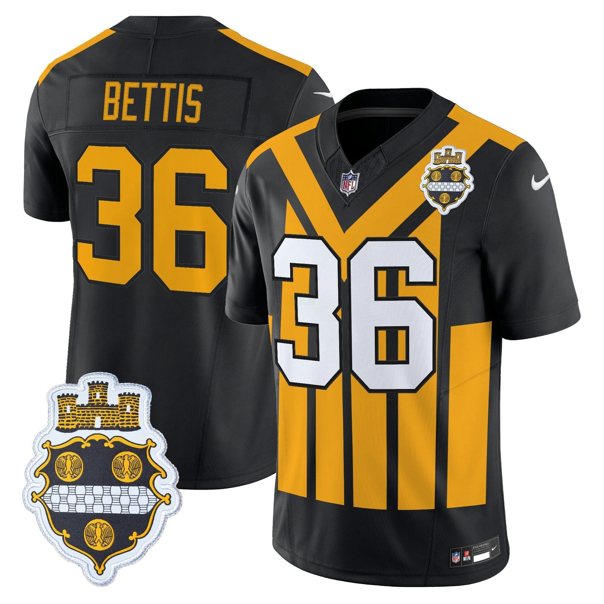 Camisa NFL Men’s Pittsburgh 1933 Patch Throwback Vapor Limited Jersey