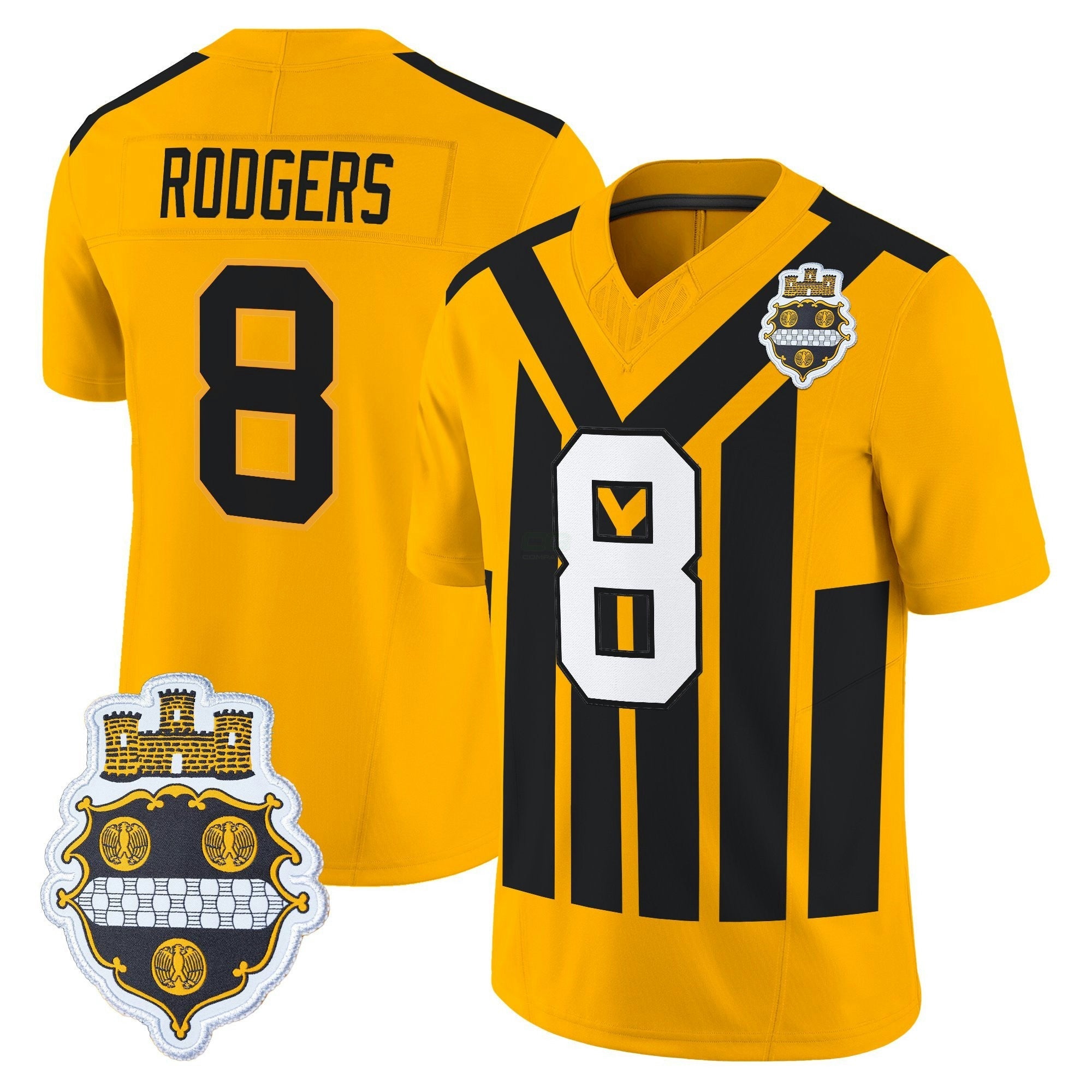 Camisa NFL Men’s Pittsburgh 1933 Patch Throwback Vapor Limited Jersey V2