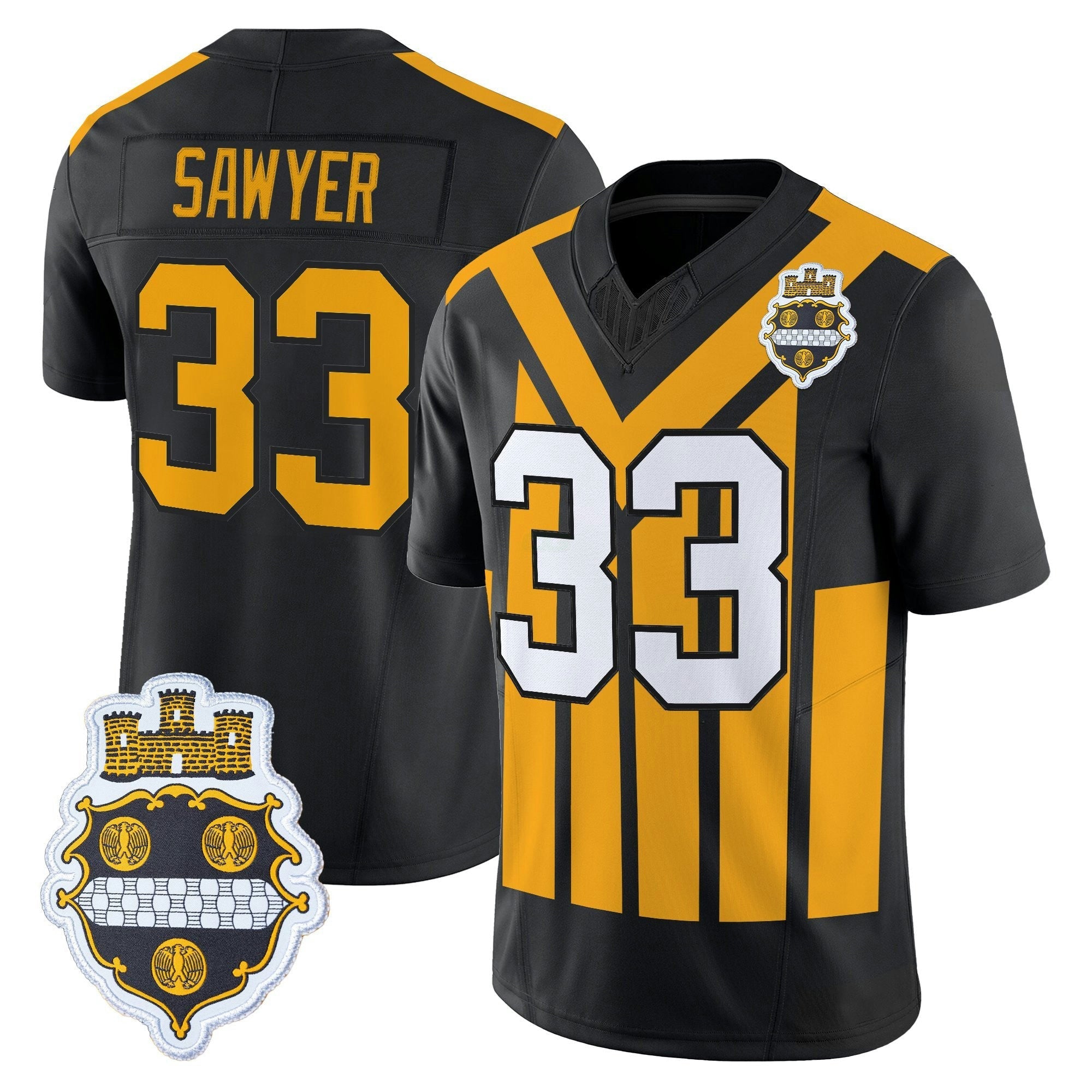 Camisa NFL Men’s Pittsburgh 1933 Patch Throwback Vapor Limited Jersey V2