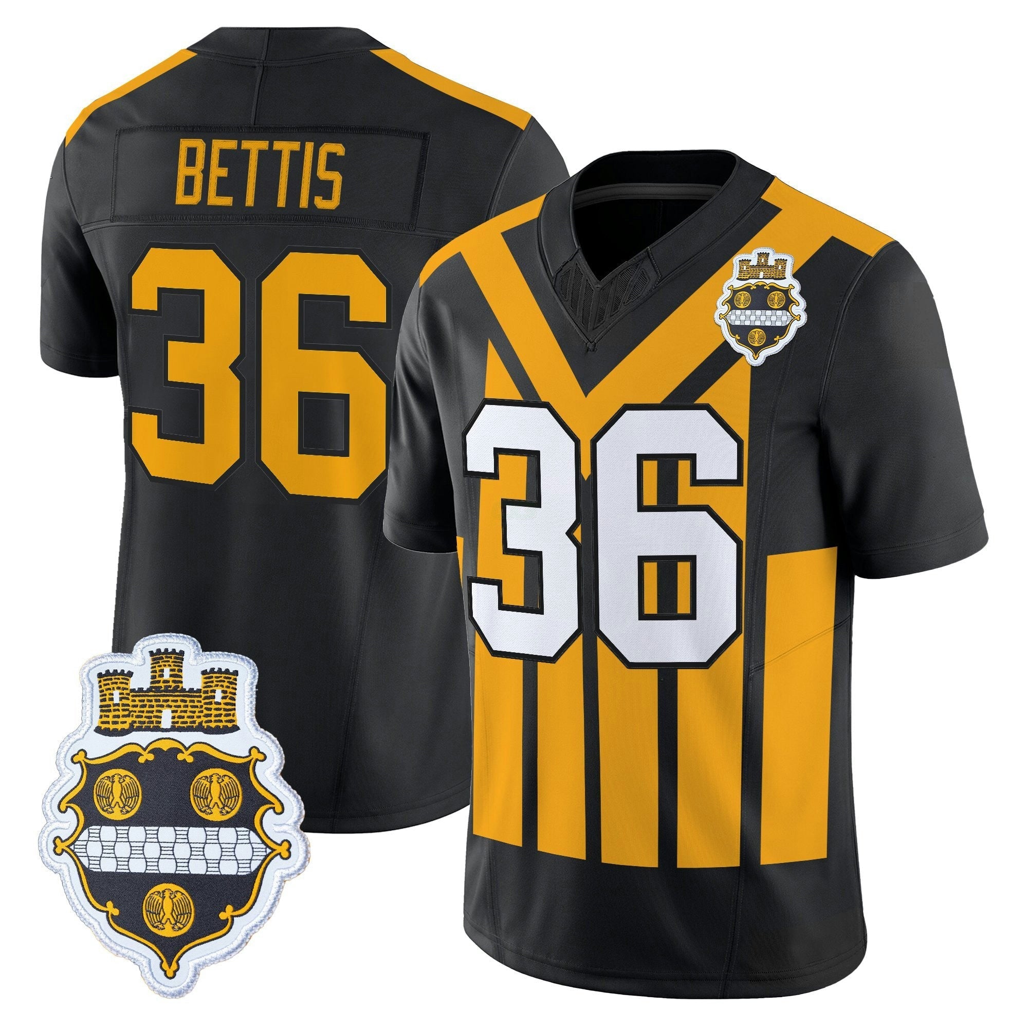 Camisa NFL Men’s Pittsburgh 1933 Patch Throwback Vapor Limited Jersey V2