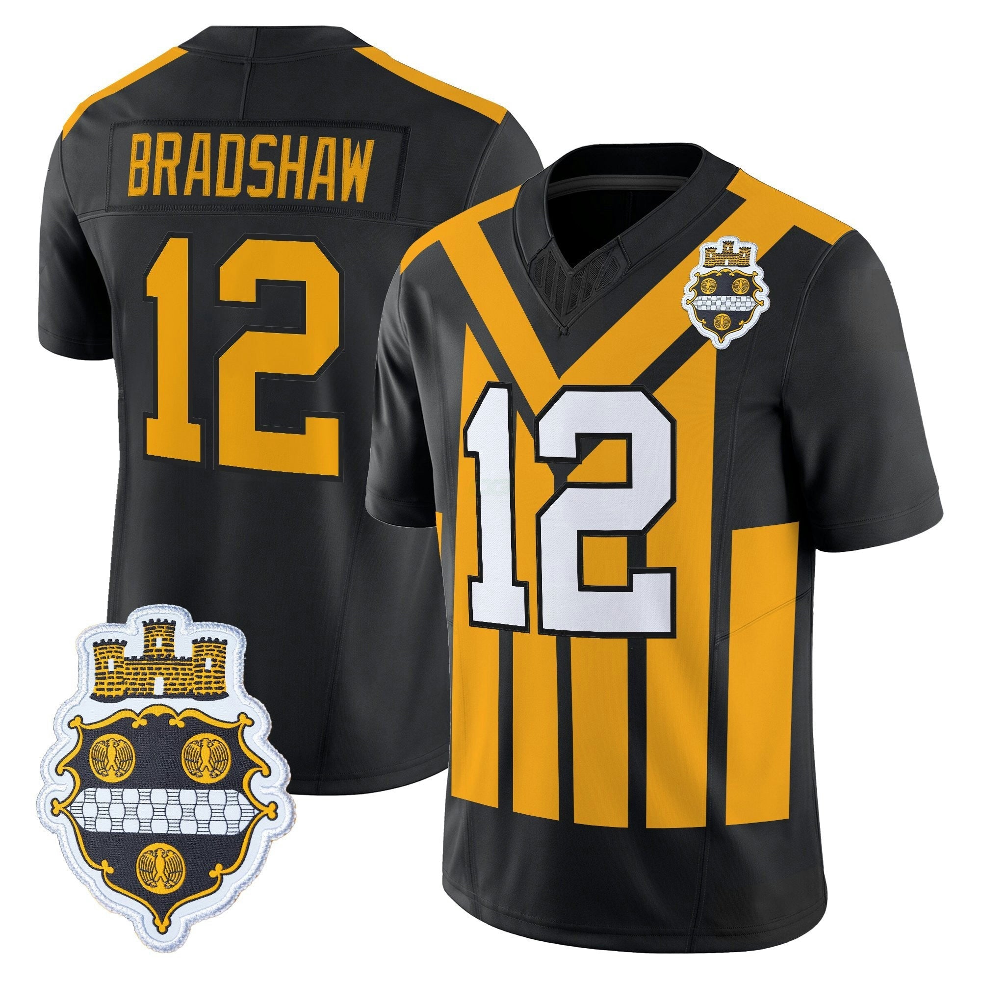 Camisa NFL Men’s Pittsburgh 1933 Patch Throwback Vapor Limited Jersey V2