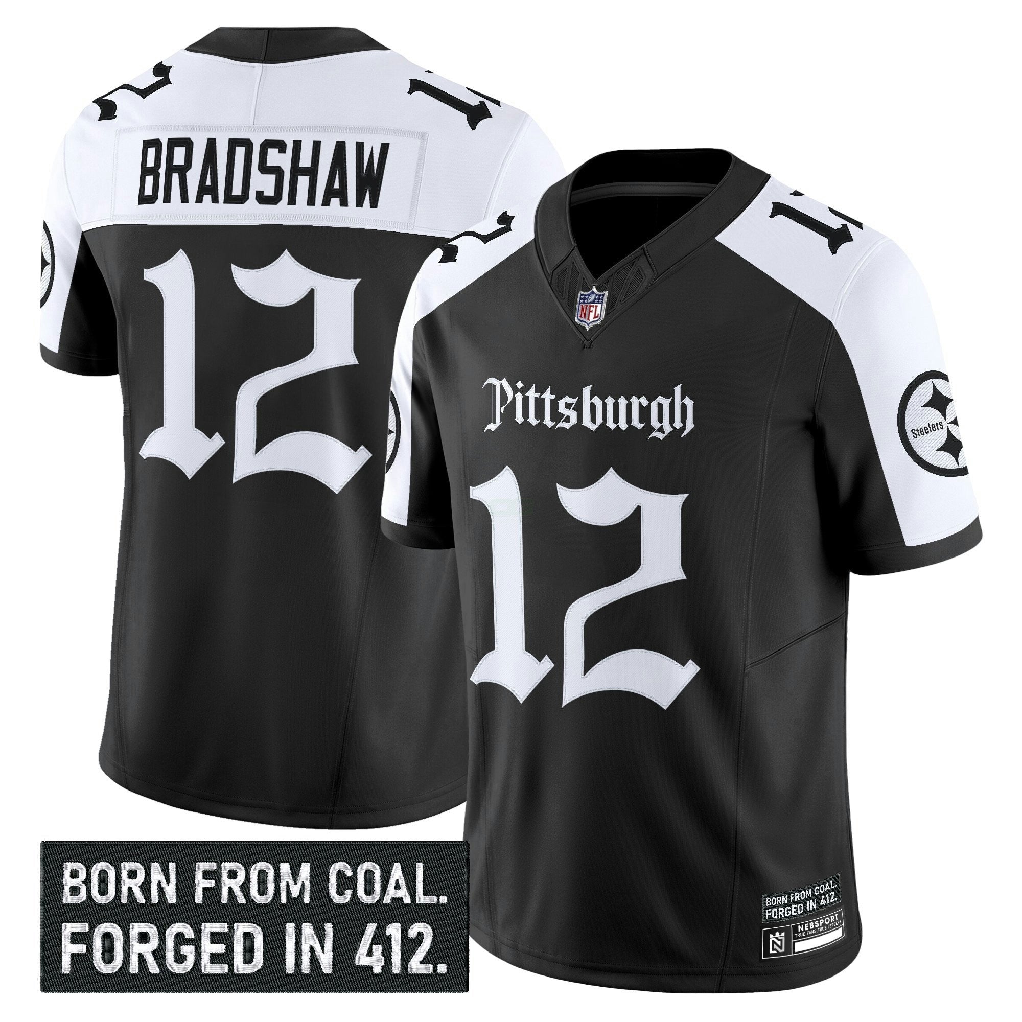 Camisa NFL Men’s Pittsburgh ‘Gothic Steel City Edition’ Vapor Limited Jersey
