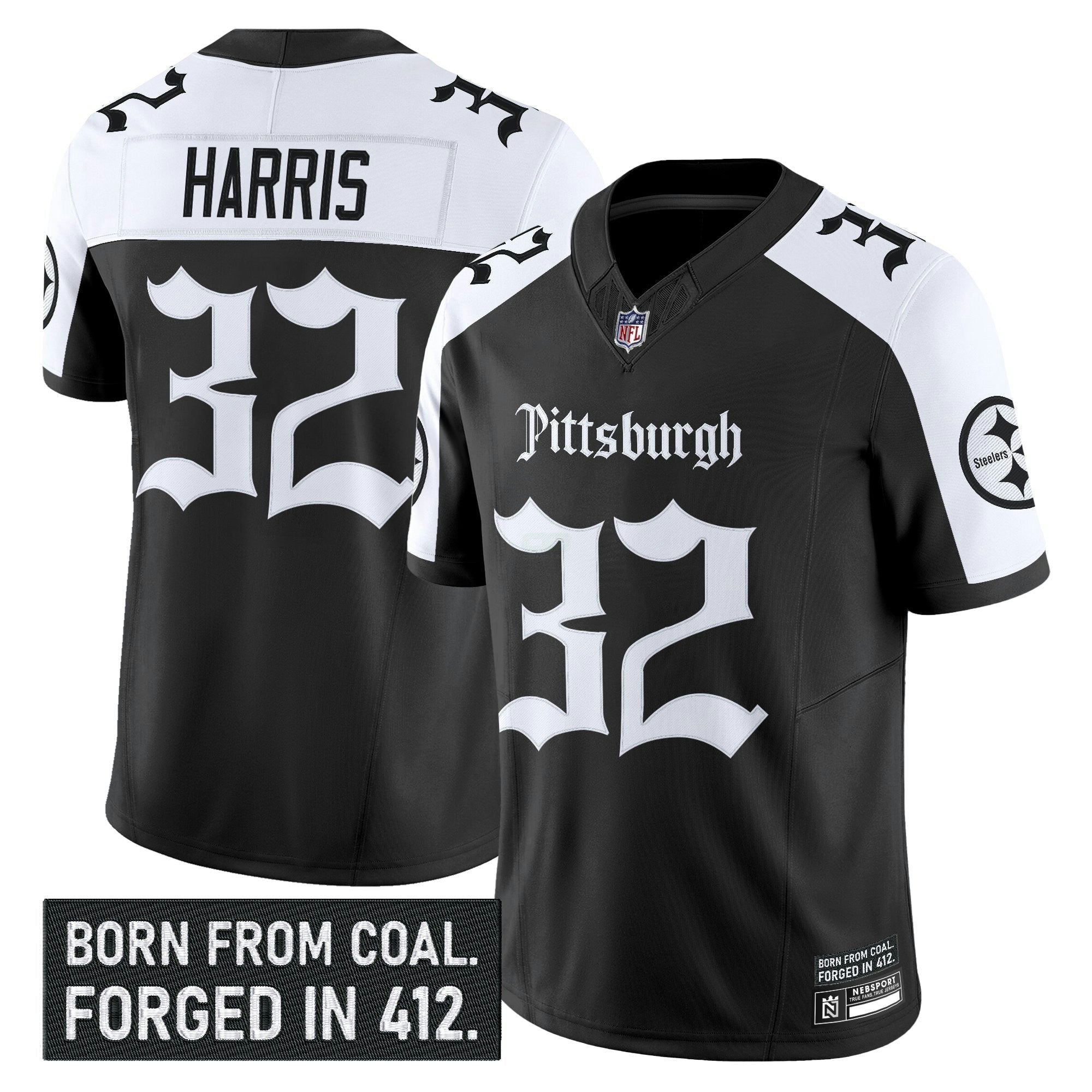 Camisa NFL Men’s Pittsburgh ‘Gothic Steel City Edition’ Vapor Limited Jersey