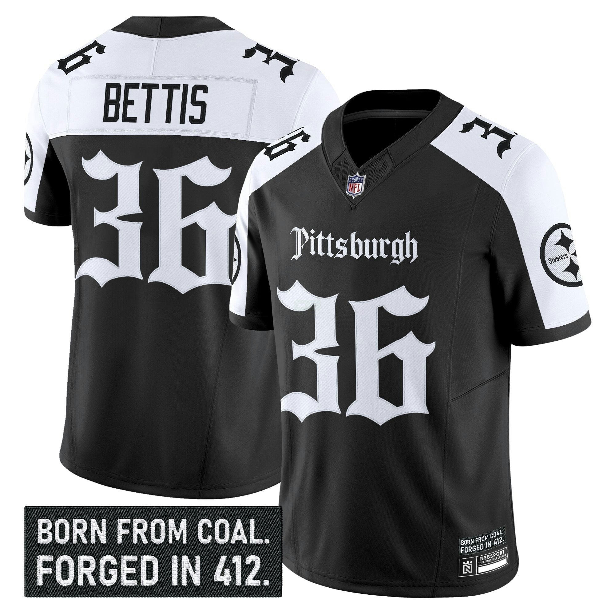 Camisa NFL Men’s Pittsburgh ‘Gothic Steel City Edition’ Vapor Limited Jersey