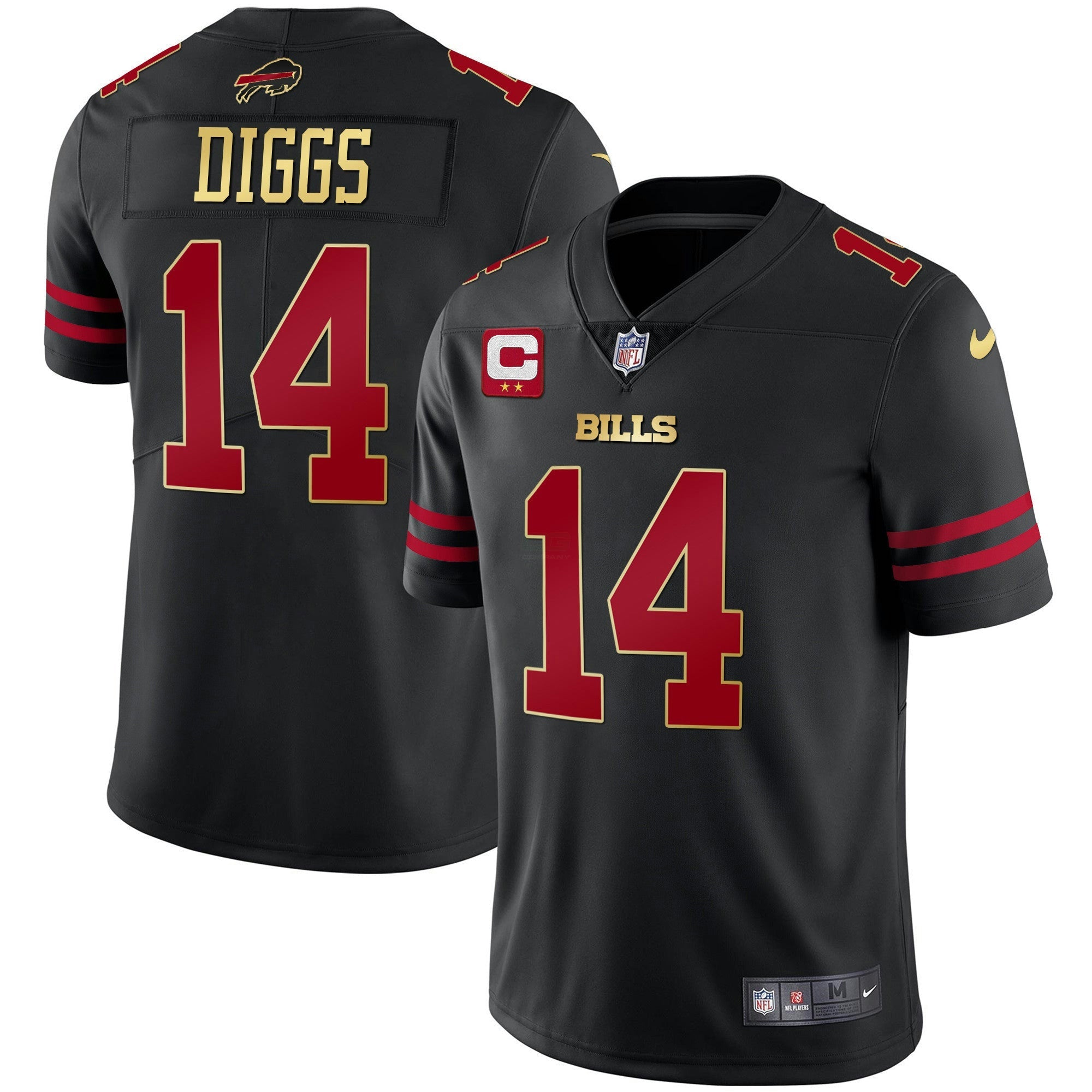 Camisa NFL Men’s Preta Dourada & Azul Royal Dourada Vapor Jersey