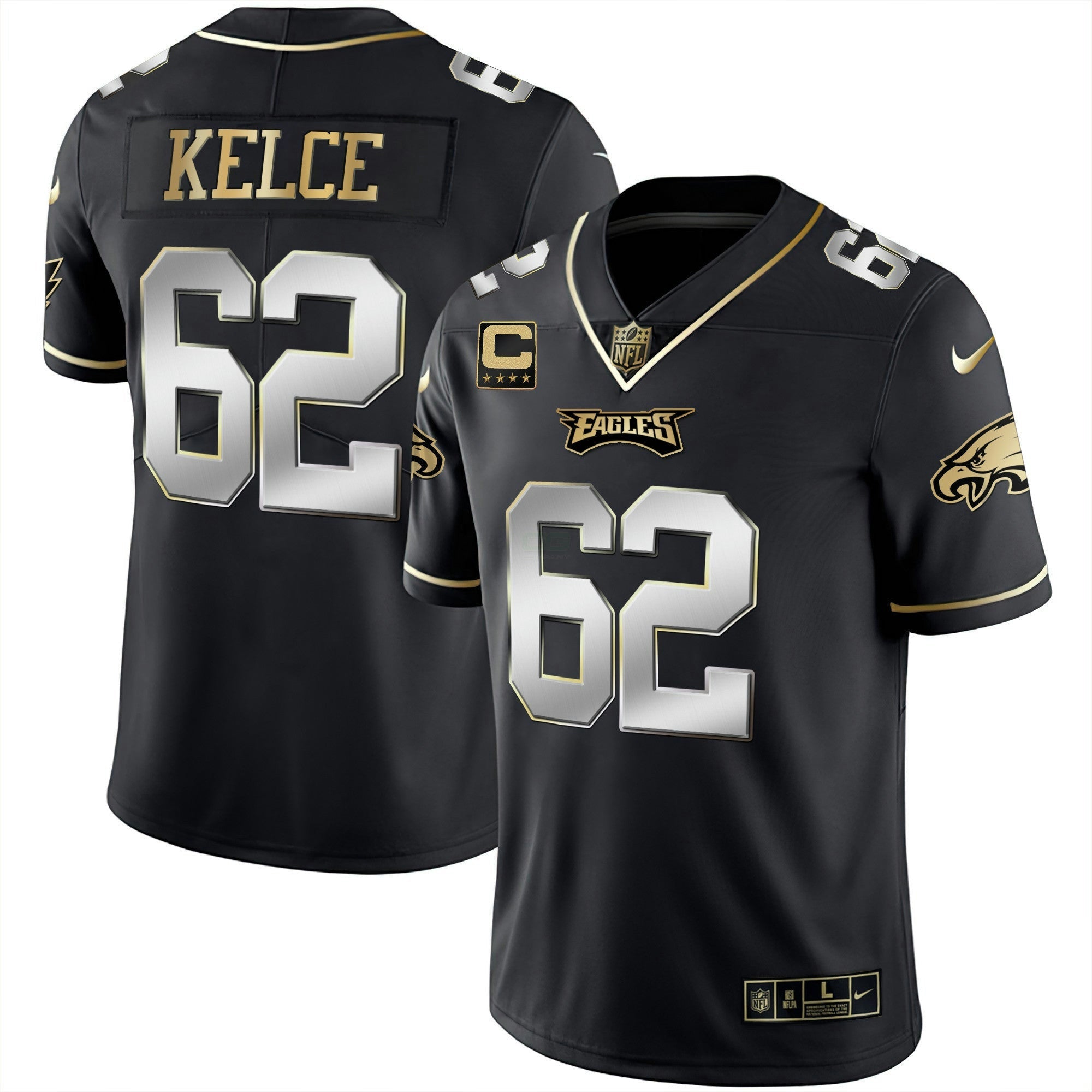 Camisa NFL Men’s Preta Prata Limited