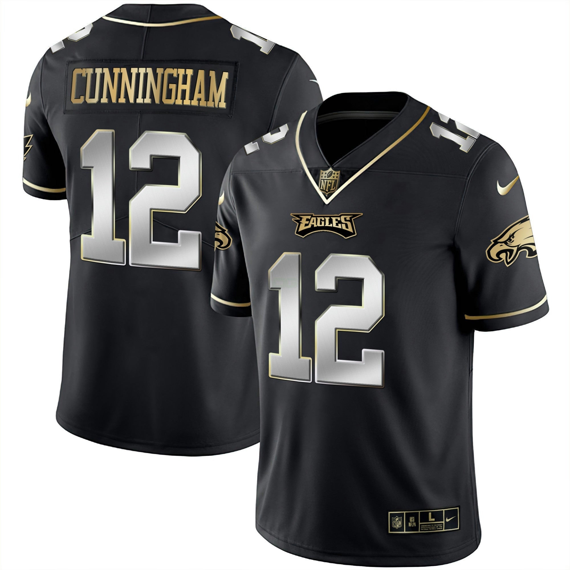 Camisa NFL Men’s Preta Prata Limited