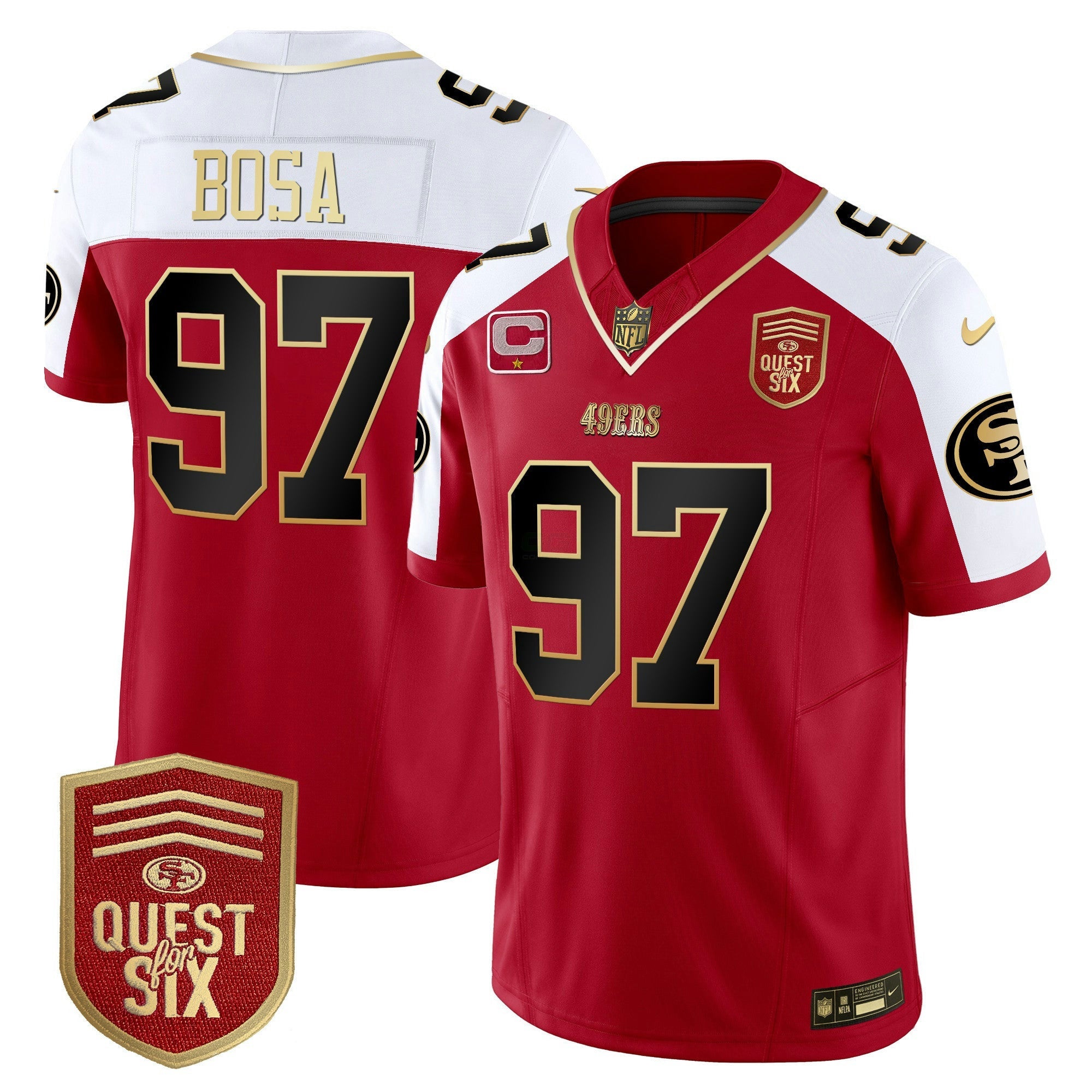 Camisa NFL Men’s Quest For Six Patch Vapor Limited Jersey