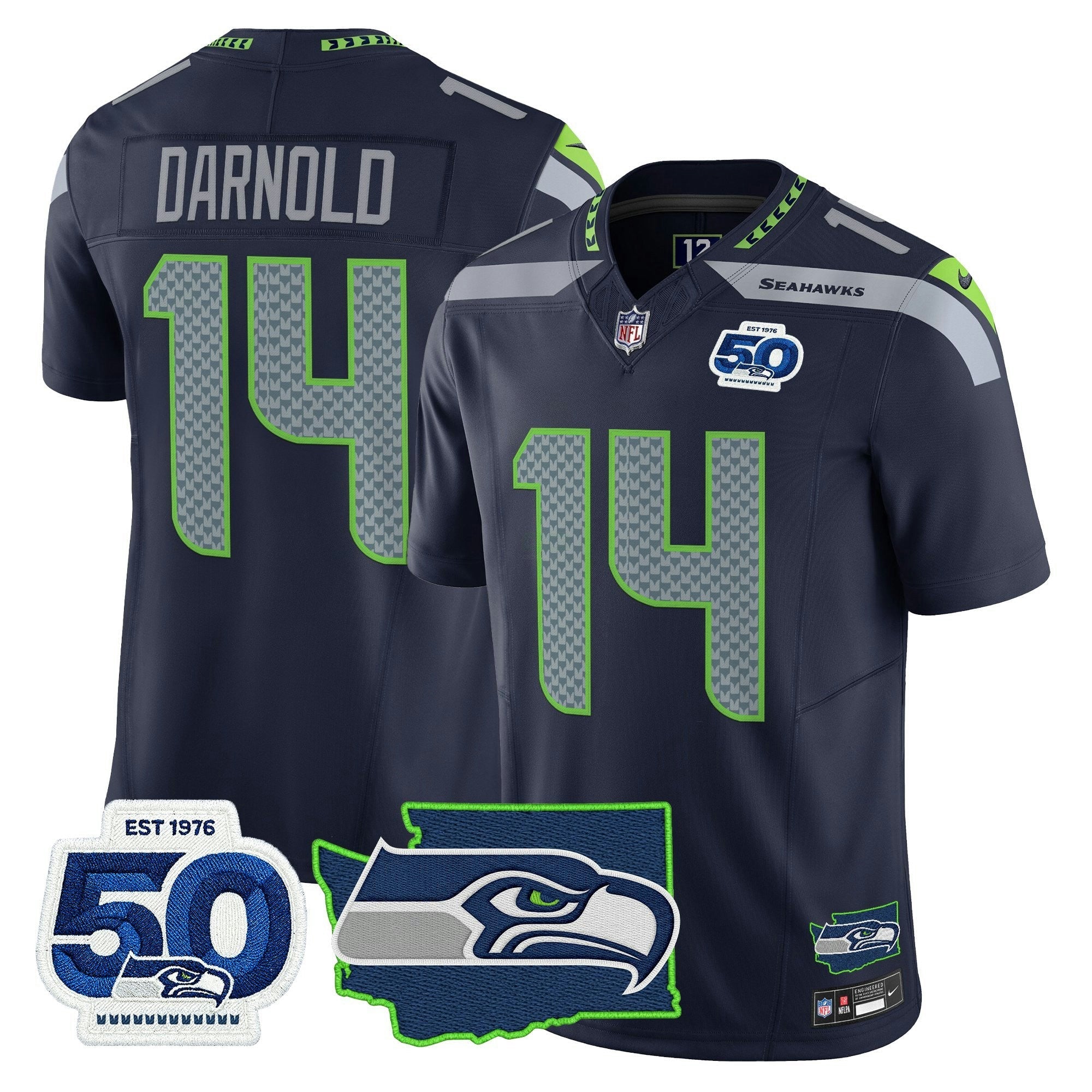 Camisa NFL Men’s Seattle 50th Anniversary Patch Vapor Limited Jersey