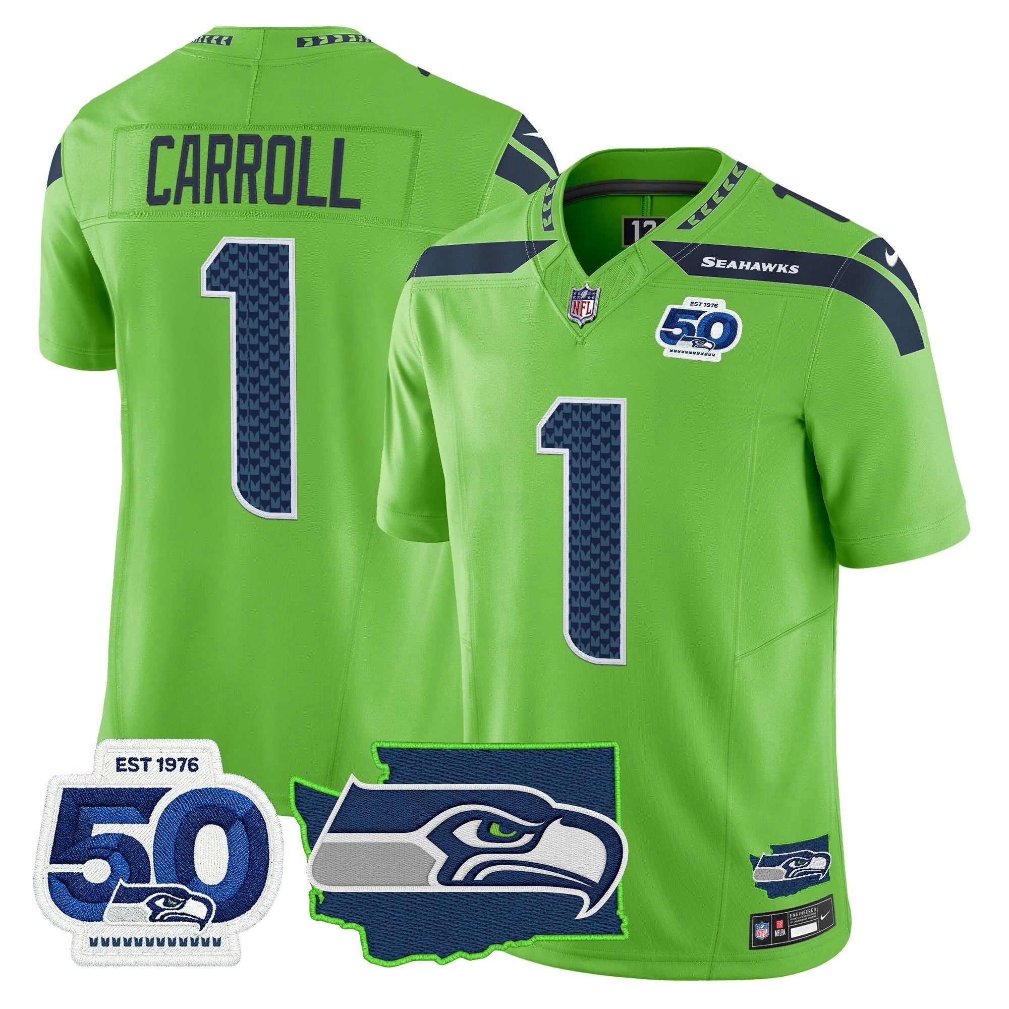 Camisa NFL Men’s Seattle 50th Anniversary Patch Vapor Limited Jersey