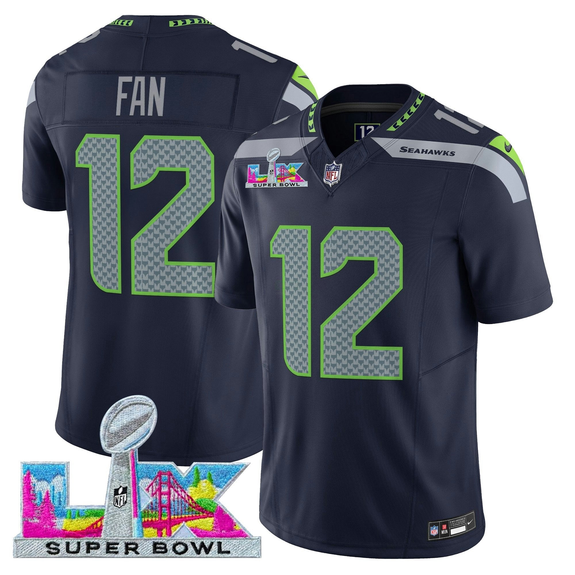 Camisa NFL Men’s Seattle Super Bowl LX Vapor Limited Jersey