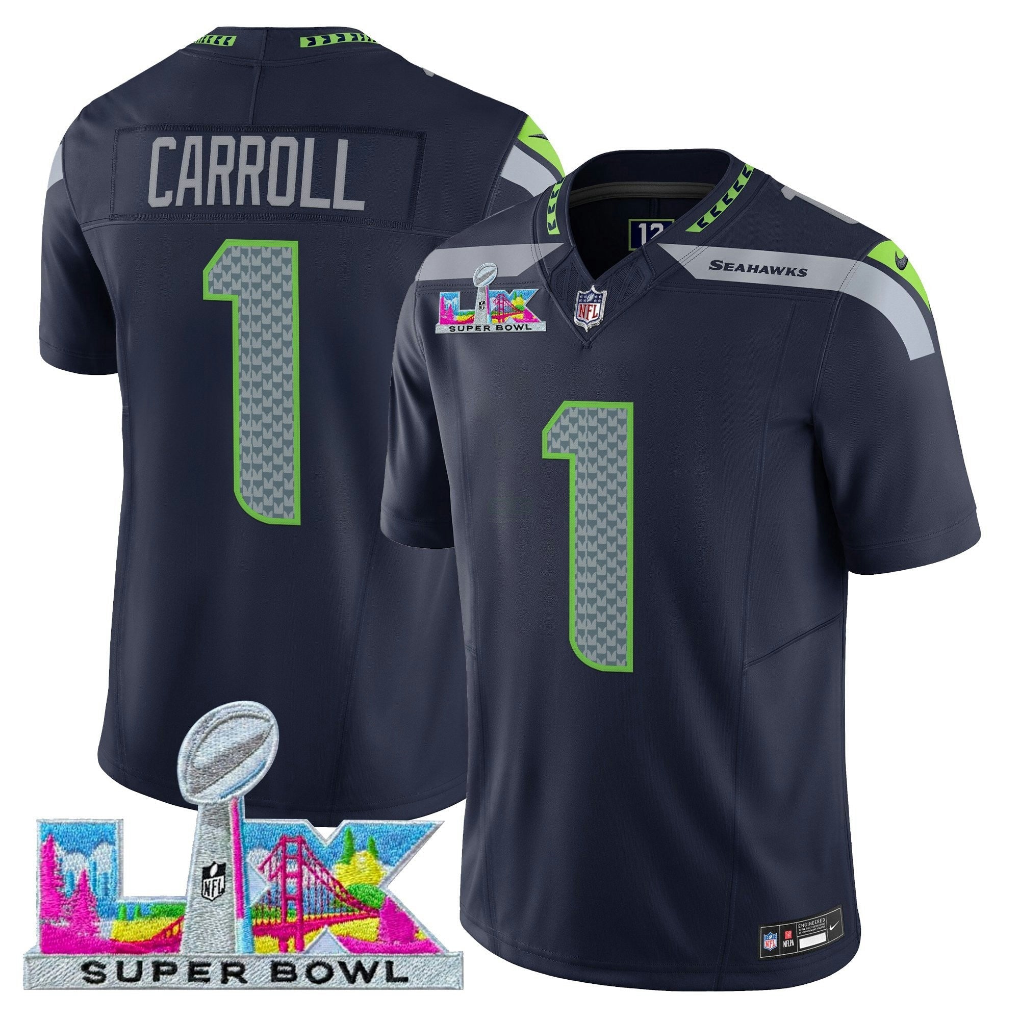 Camisa NFL Men’s Seattle Super Bowl LX Vapor Limited Jersey