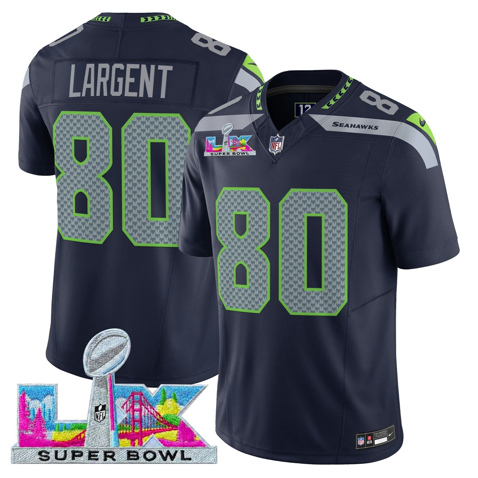 Camisa NFL Men’s Seattle Super Bowl LX Vapor Limited Jersey