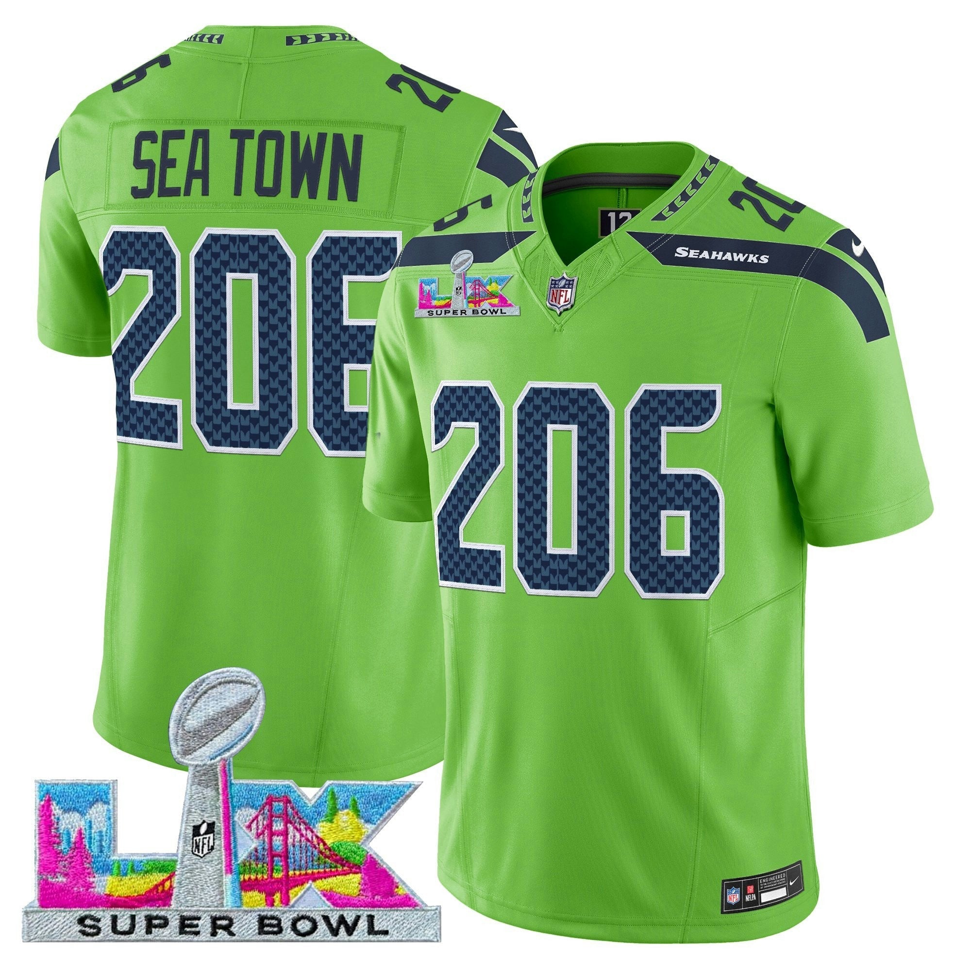 Camisa NFL Men’s Seattle Super Bowl LX Vapor Limited Jersey