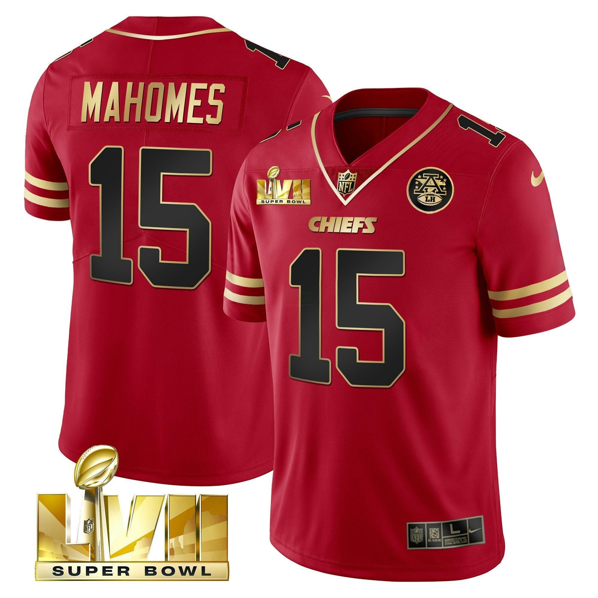 Camisa NFL Men’s Super Bowl LVII Vermelha Dourada Vapor Jersey