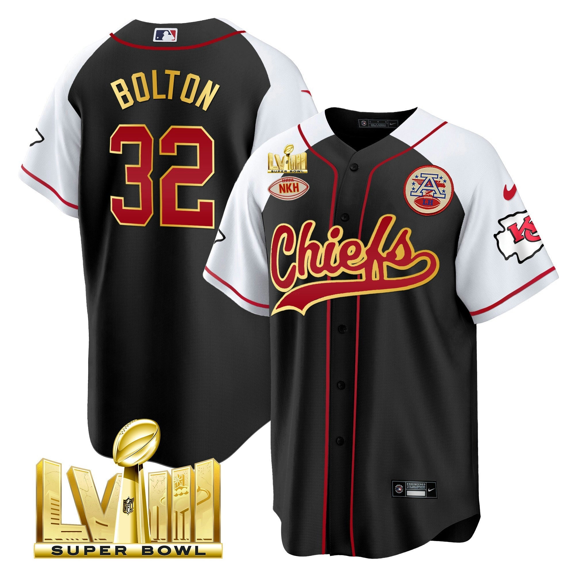 Camisa NFL Men’s Super Bowl LVIII Dourada Patch Jersey