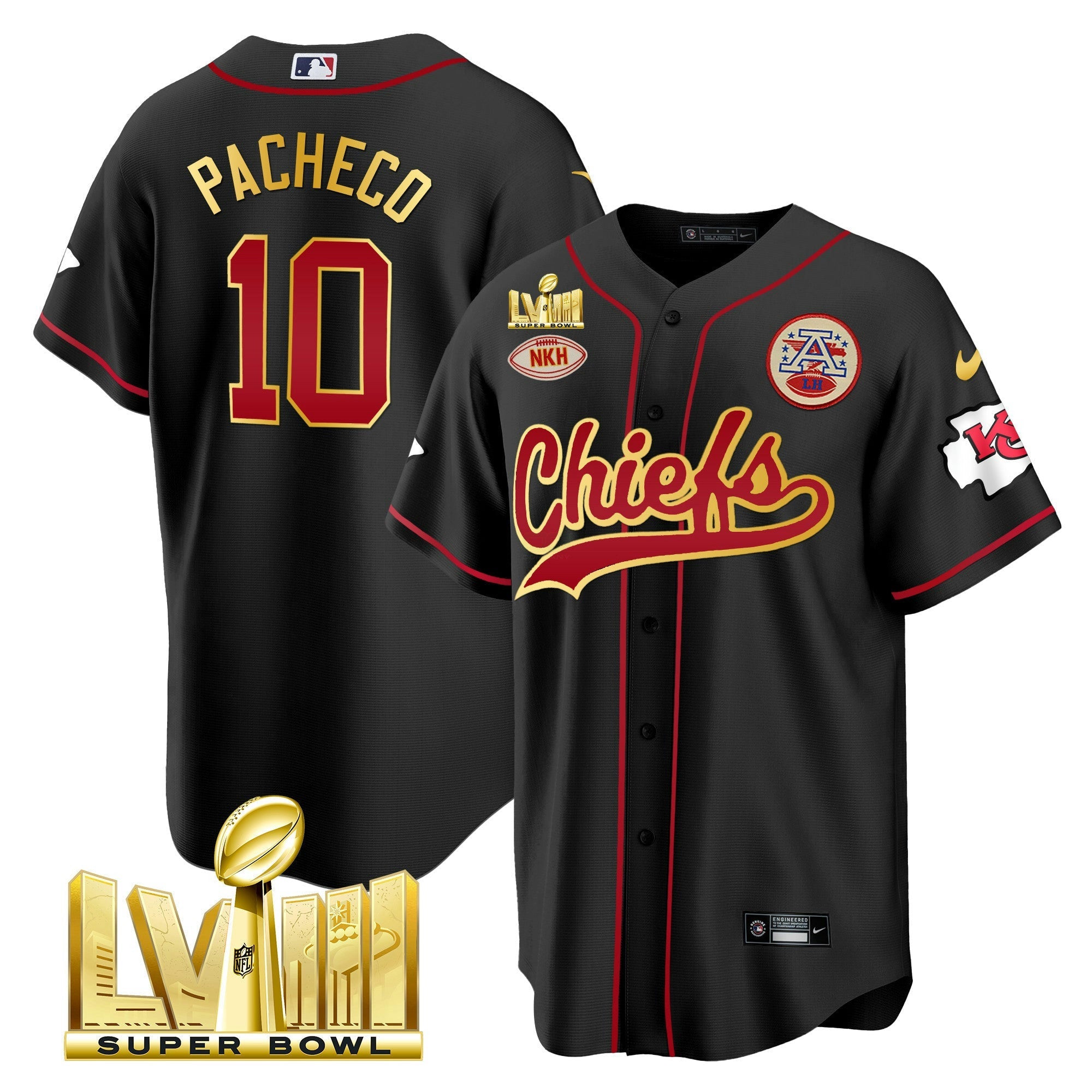 Camisa NFL Men’s Super Bowl LVIII Dourada Patch Jersey