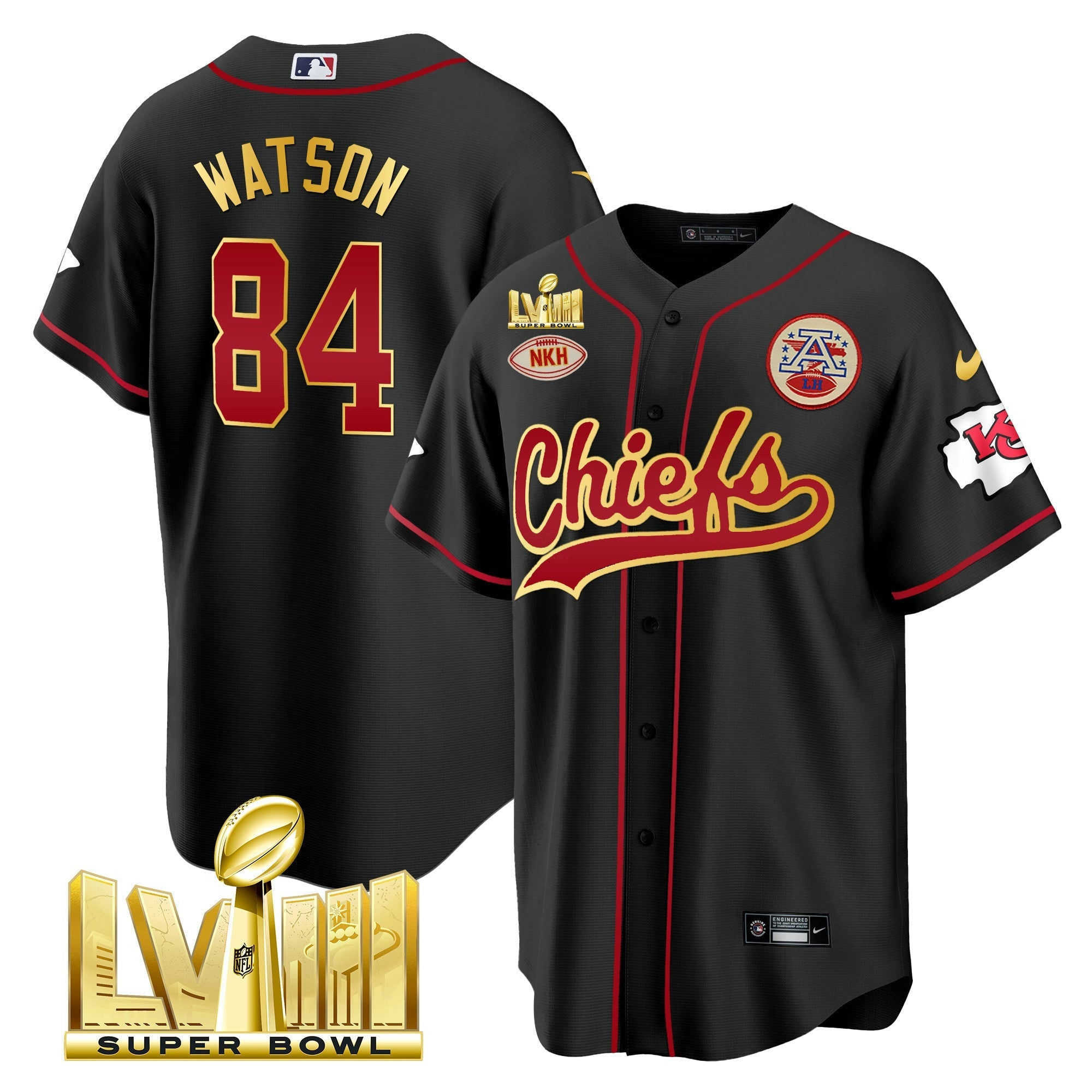 Camisa NFL Men’s Super Bowl LVIII Dourada Patch Jersey