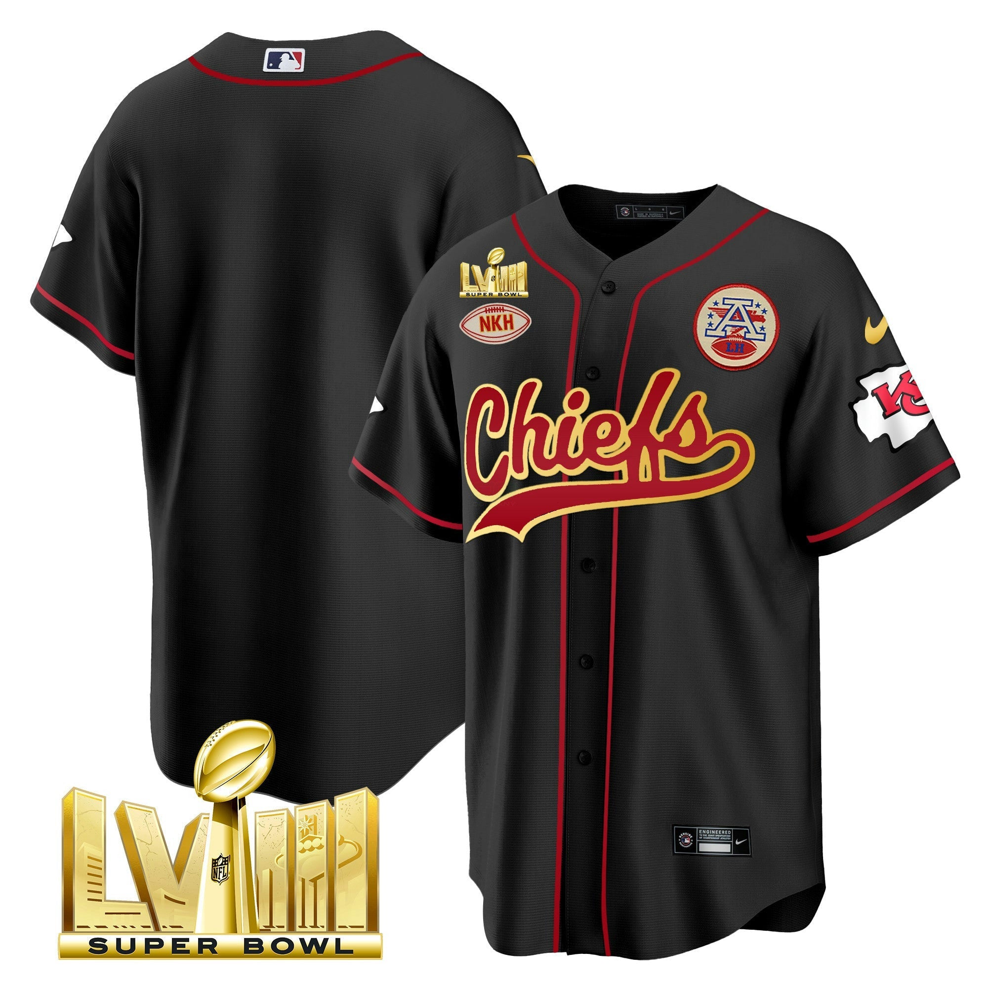 Camisa NFL Men’s Super Bowl LVIII Dourada Patch Jersey