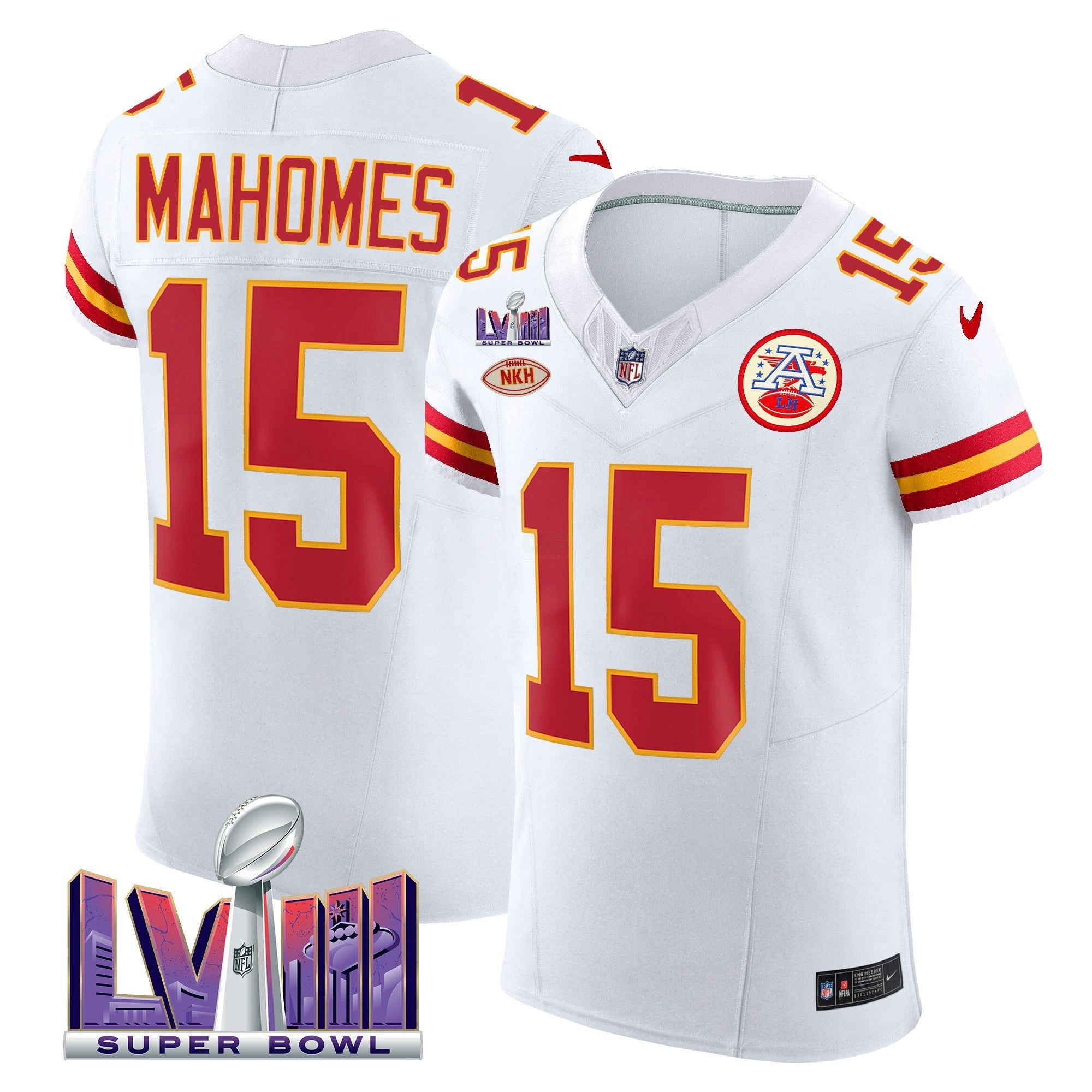 Camisa NFL Men’s Super Bowl LVIII Dourada Patch Vapor Elite Jersey