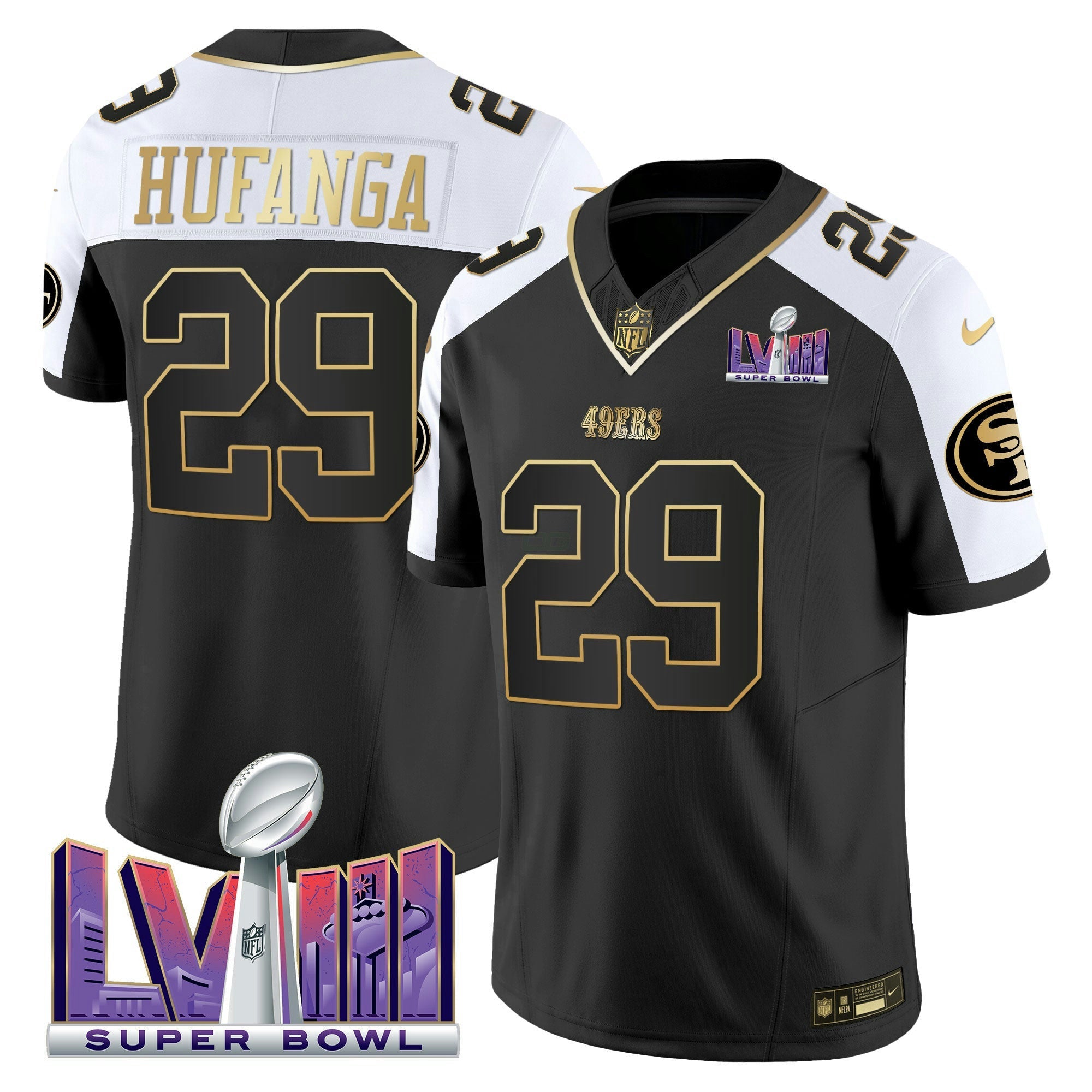 Camisa NFL Men’s Super Bowl LVIII Patch Vapor Jersey V2