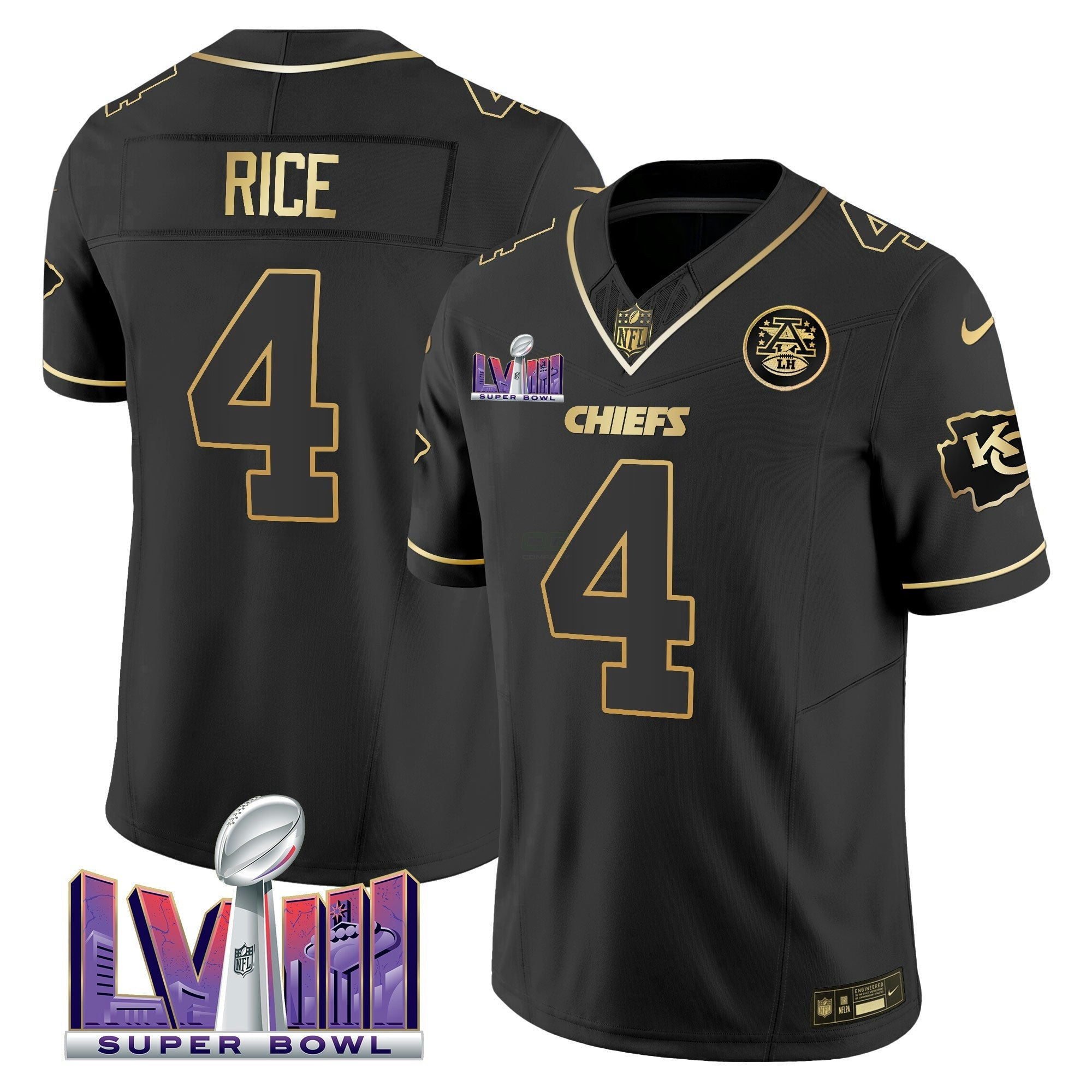 Camisa NFL Men’s Super Bowl LVIII Patch Vapor Jersey V4