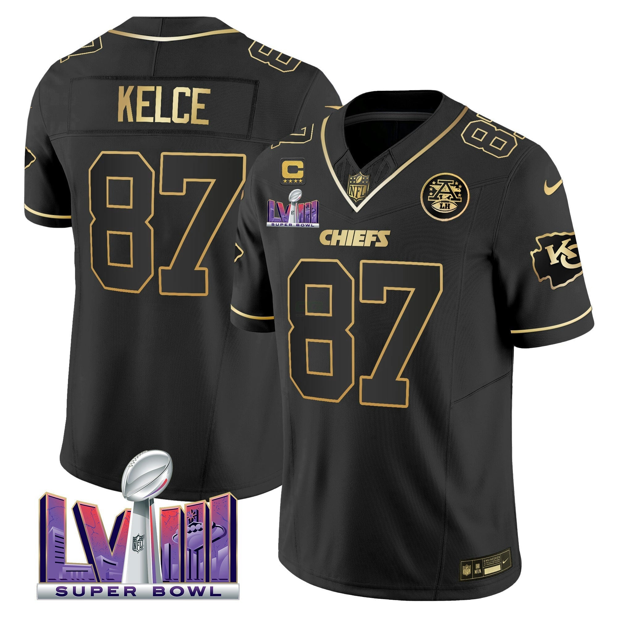 Camisa NFL Men’s Super Bowl LVIII Patch Vapor Jersey V4
