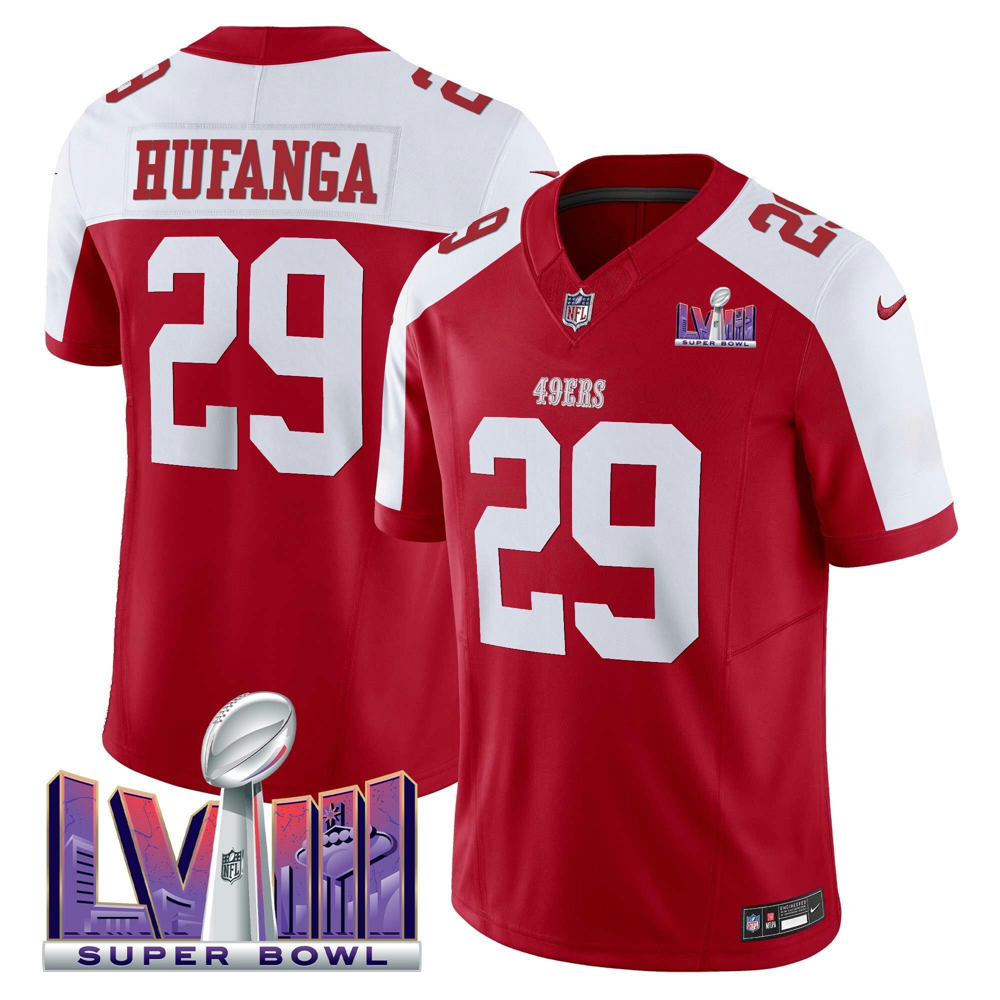 Camisa NFL Men’s Super Bowl LVIII Patch Vapor Limited Jersey