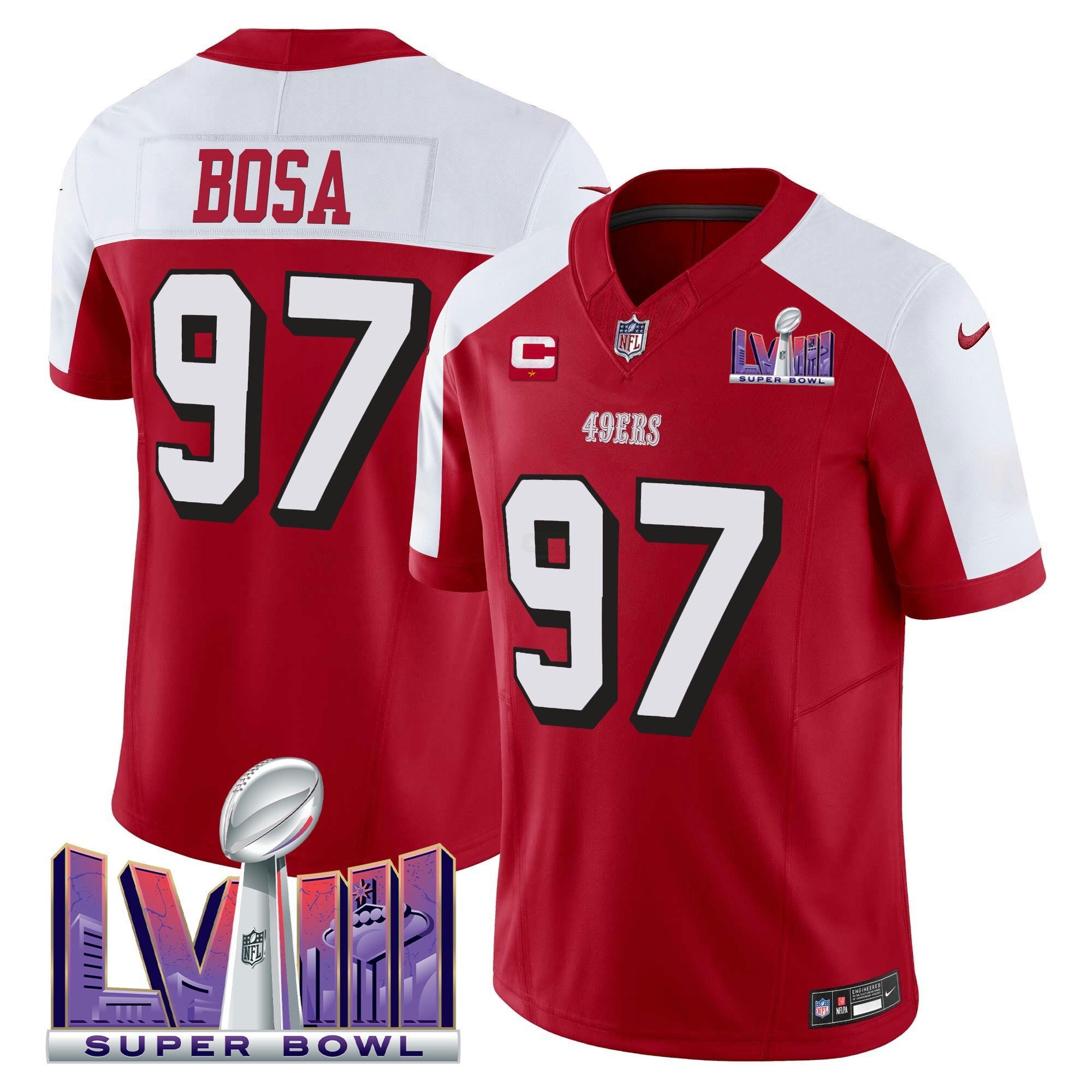 Camisa NFL Men’s Super Bowl LVIII Patch Vapor Limited Jersey V2