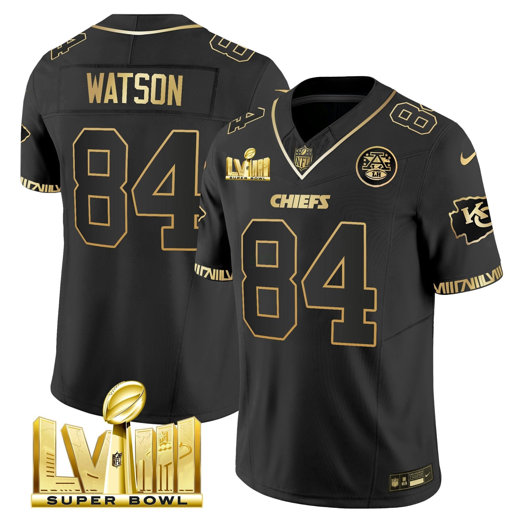 Camisa NFL Men’s Super Bowl LVIII Pattern Gold Vapor Jersey