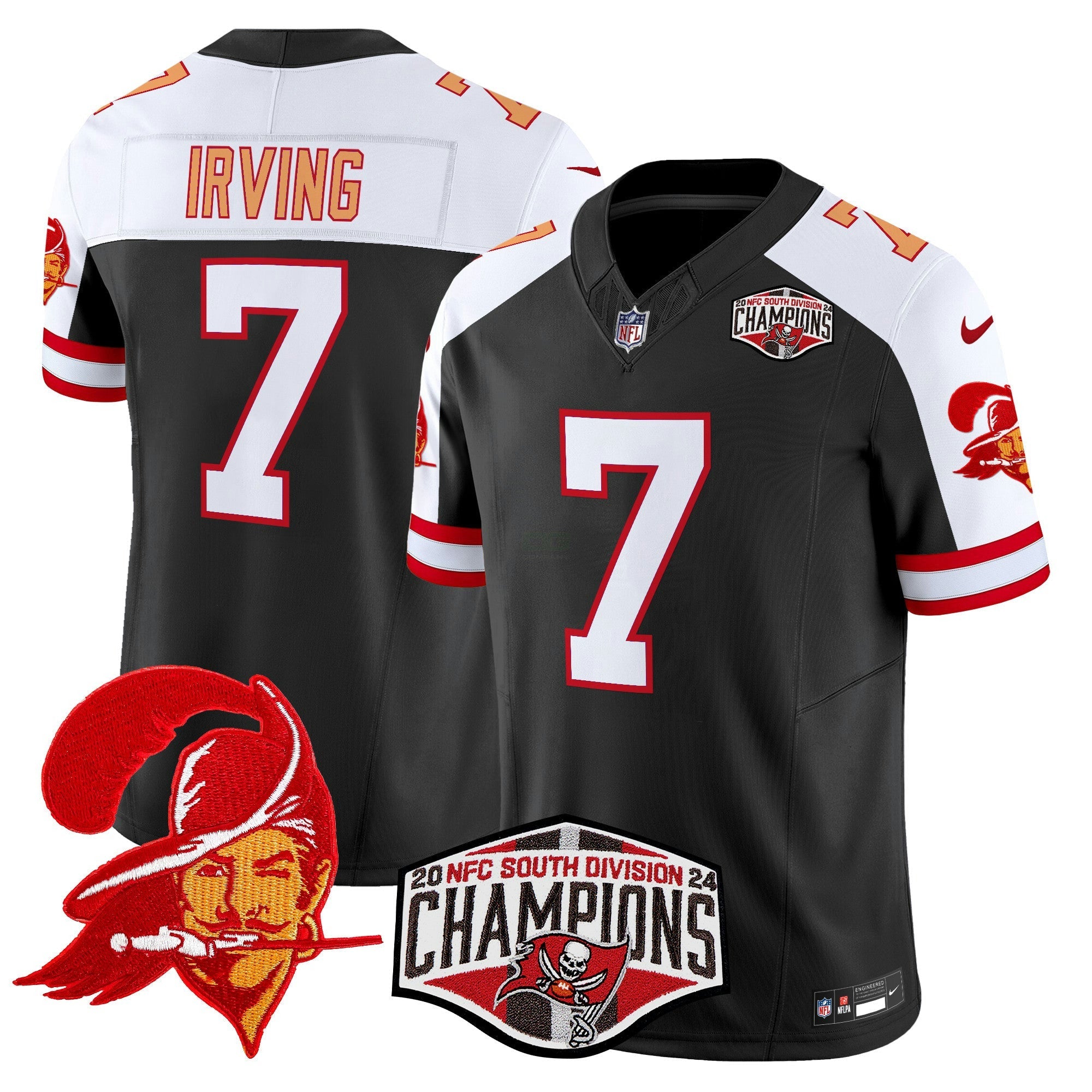 Camisa NFL Men’s Tampa Bay Creamsicle 2024 NFC South Division Champions Patch Vapor Limited Jersey