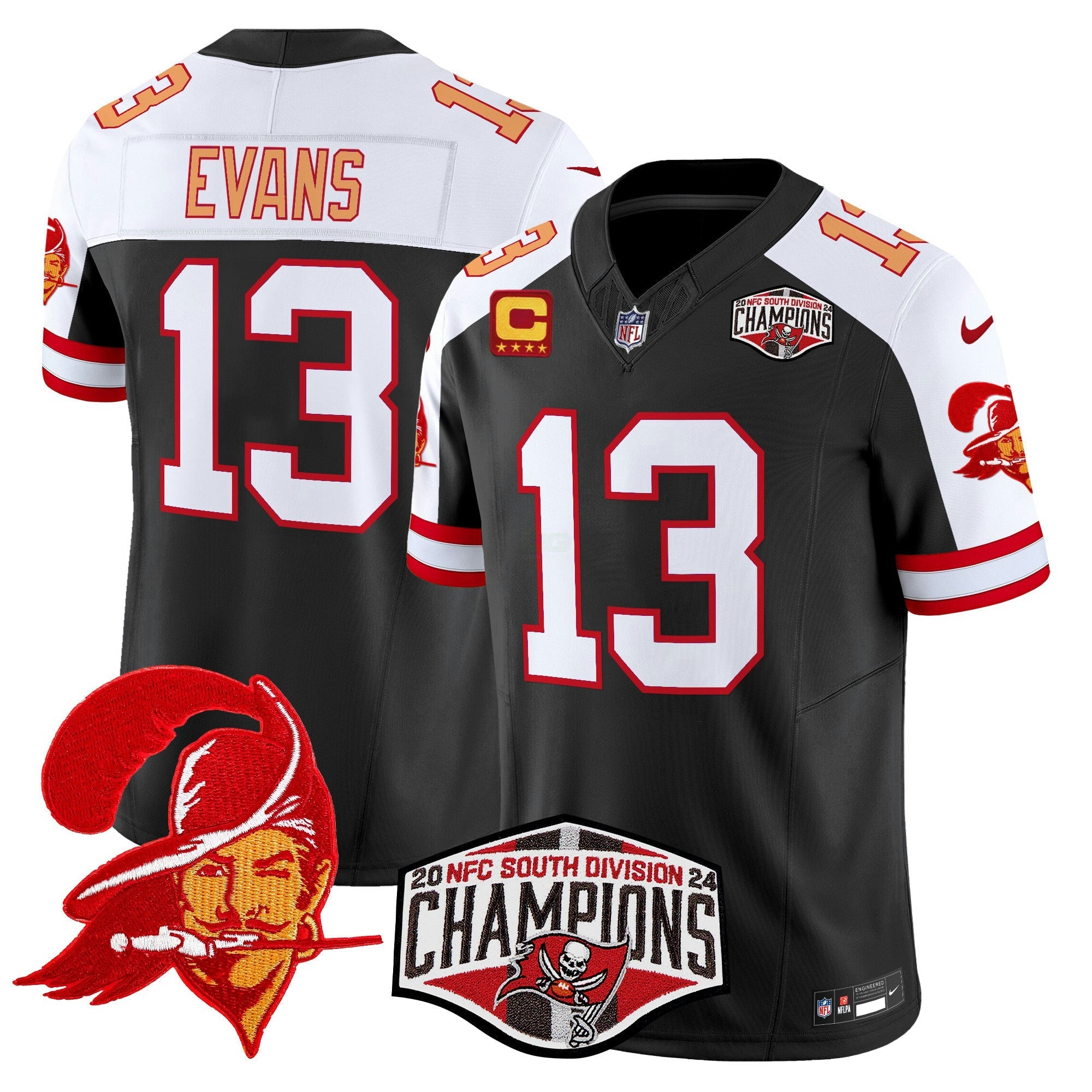 Camisa NFL Men’s Tampa Bay Creamsicle 2024 NFC South Division Champions Patch Vapor Limited Jersey