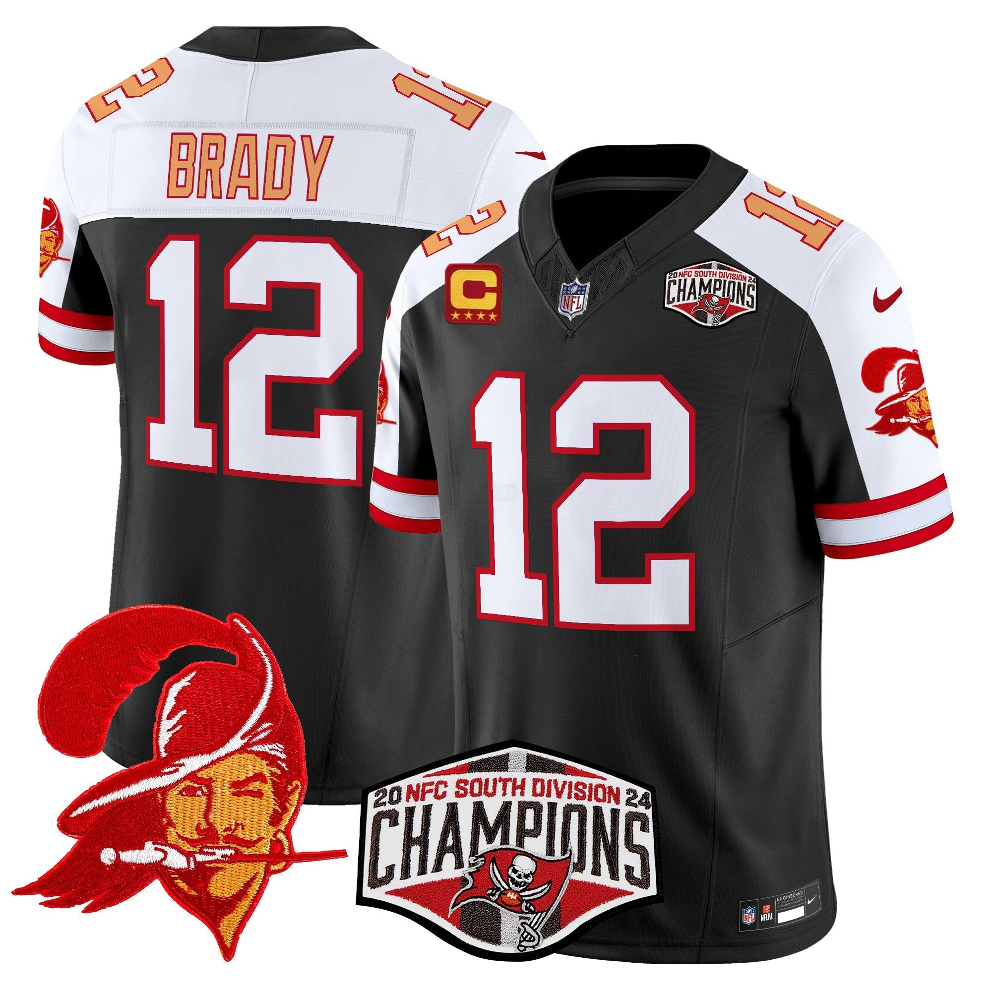 Camisa NFL Men’s Tampa Bay Creamsicle 2024 NFC South Division Champions Patch Vapor Limited Jersey